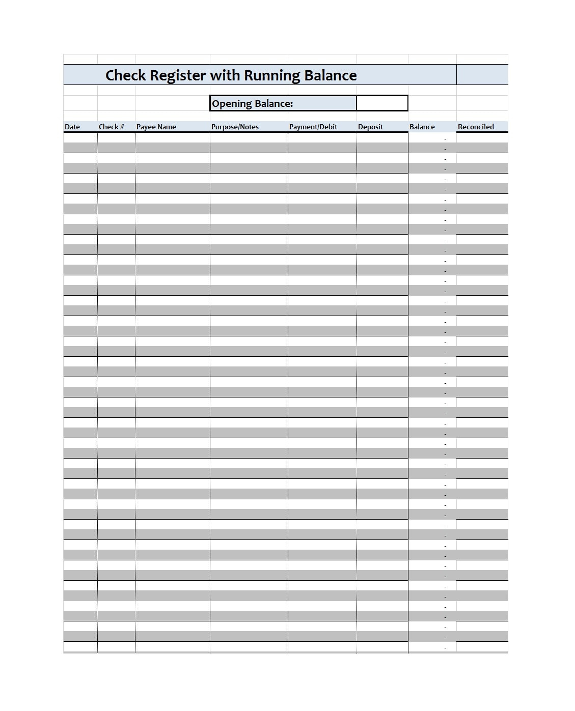 Free Checkbook Register Pdf Jubtic A5 Check Registers For Personal with regard to Free Printable Checkbook Register