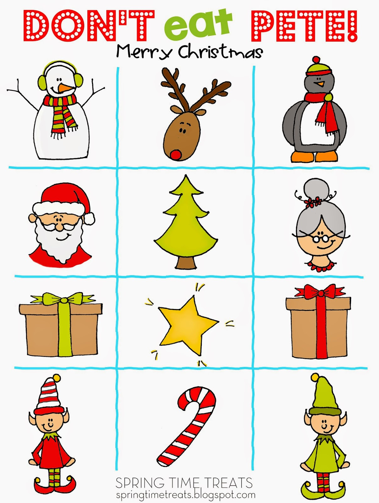 Free Christmas Don'T Eat Pete | Spring Time Doodles in Don T Eat Pete Free Printable