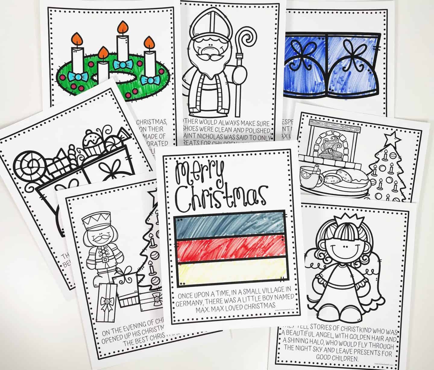 Free Christmas In Germany Coloring Pages For Kids for Free Printable German Christmas Cards