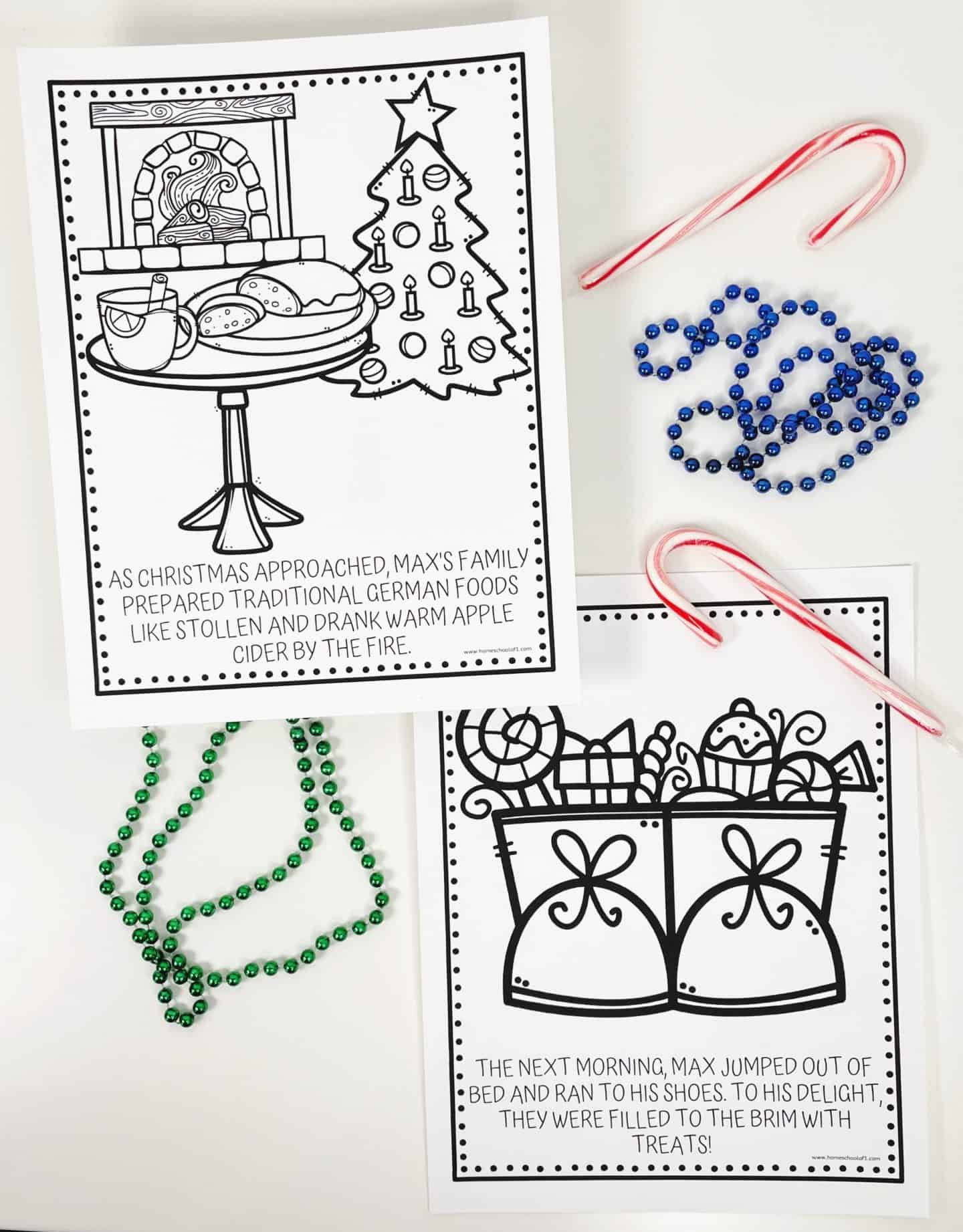 Free Christmas In Germany Coloring Pages For Kids inside Free Printable German Christmas Cards