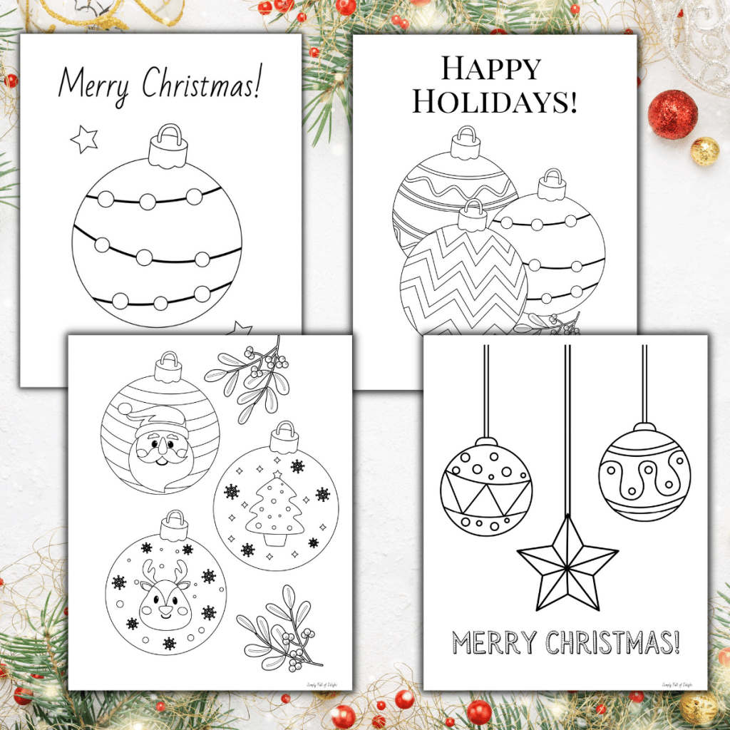 Free Christmas Ornament Coloring Pages For Kids - Simply Full Of regarding Free Printable Ornaments To Color