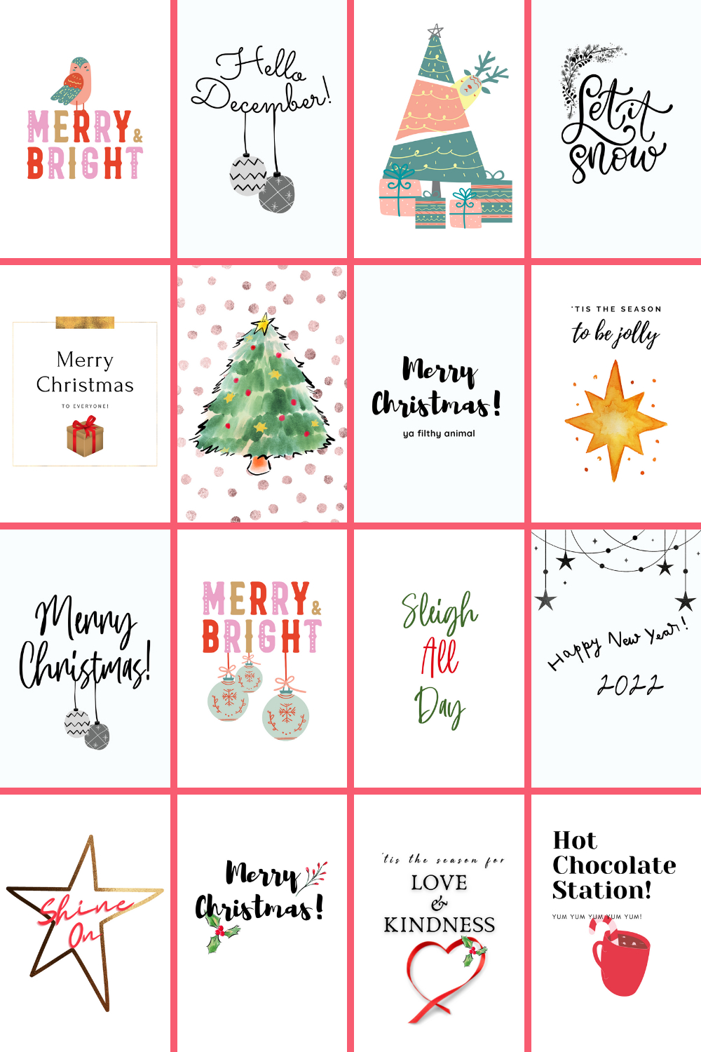 Free Christmas Printables For Stunning Wall Art And Journals within Free Printable Christmas Pictures