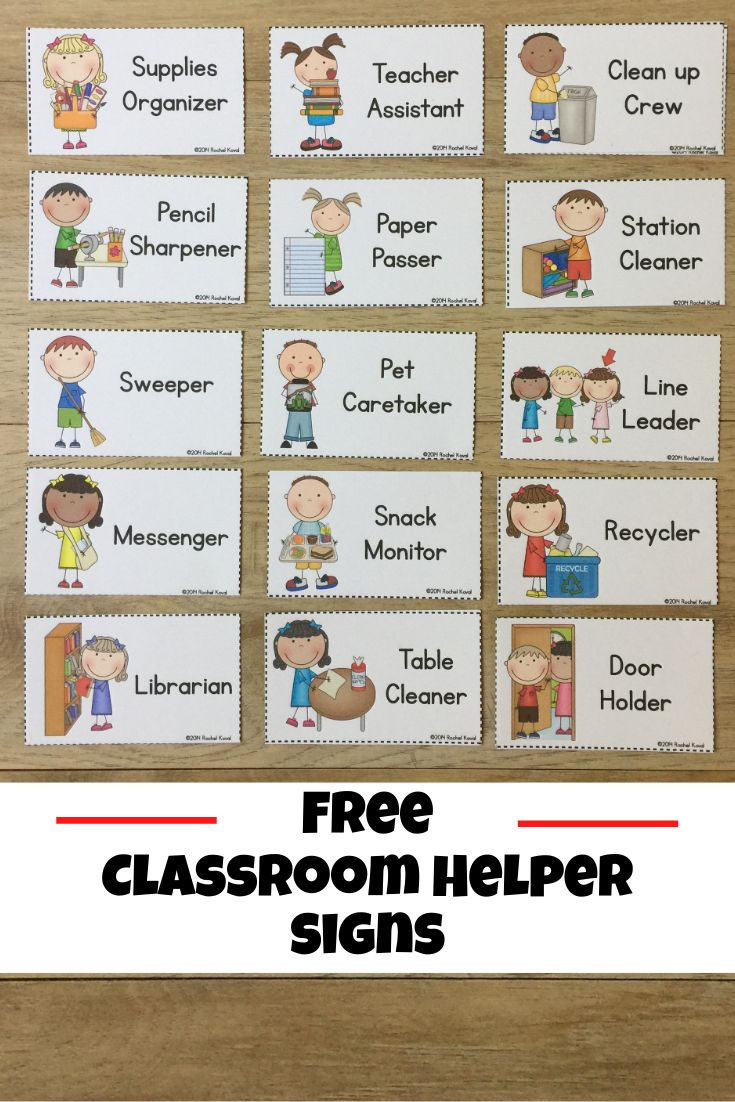 Free Classroom Helper Signs intended for Free Printable Classroom Helper Signs