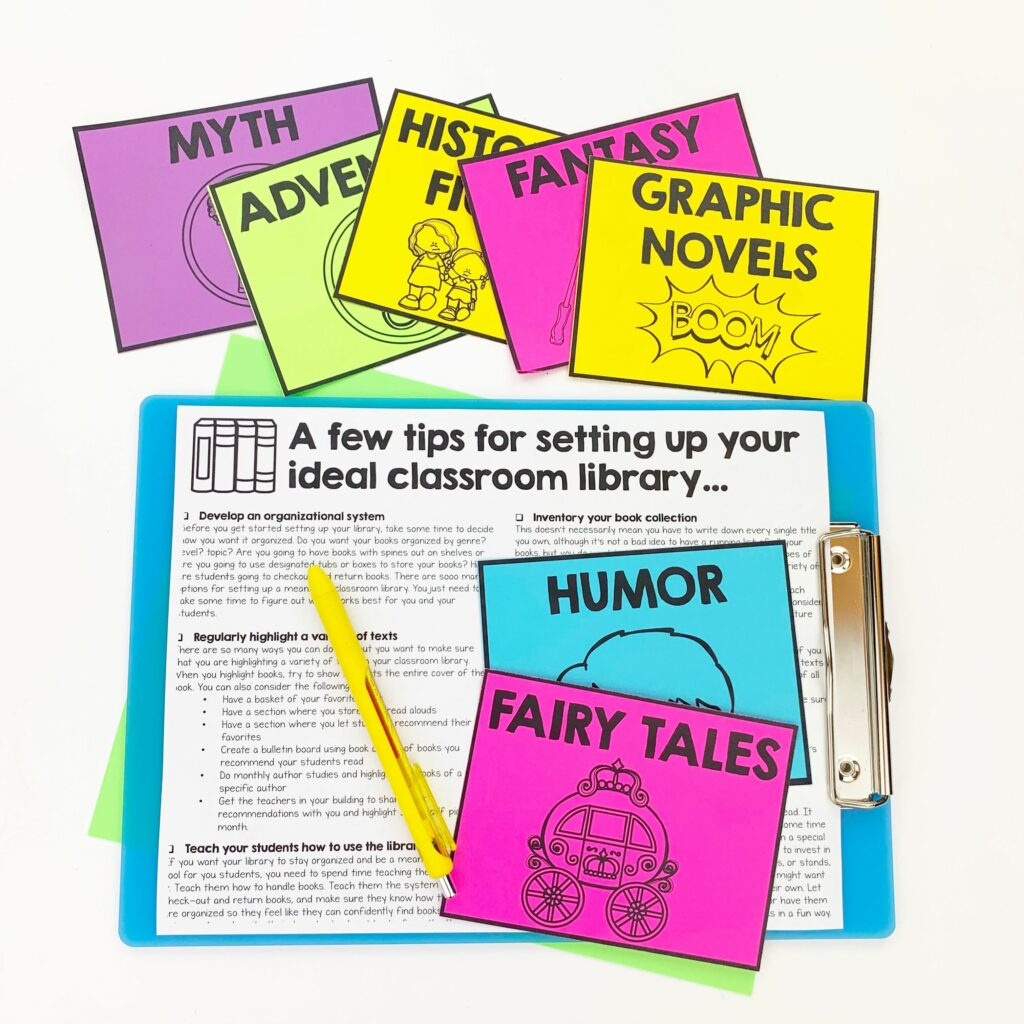 Free Classroom Library Labels - Genre Focused intended for Free Printable Book Bin Labels