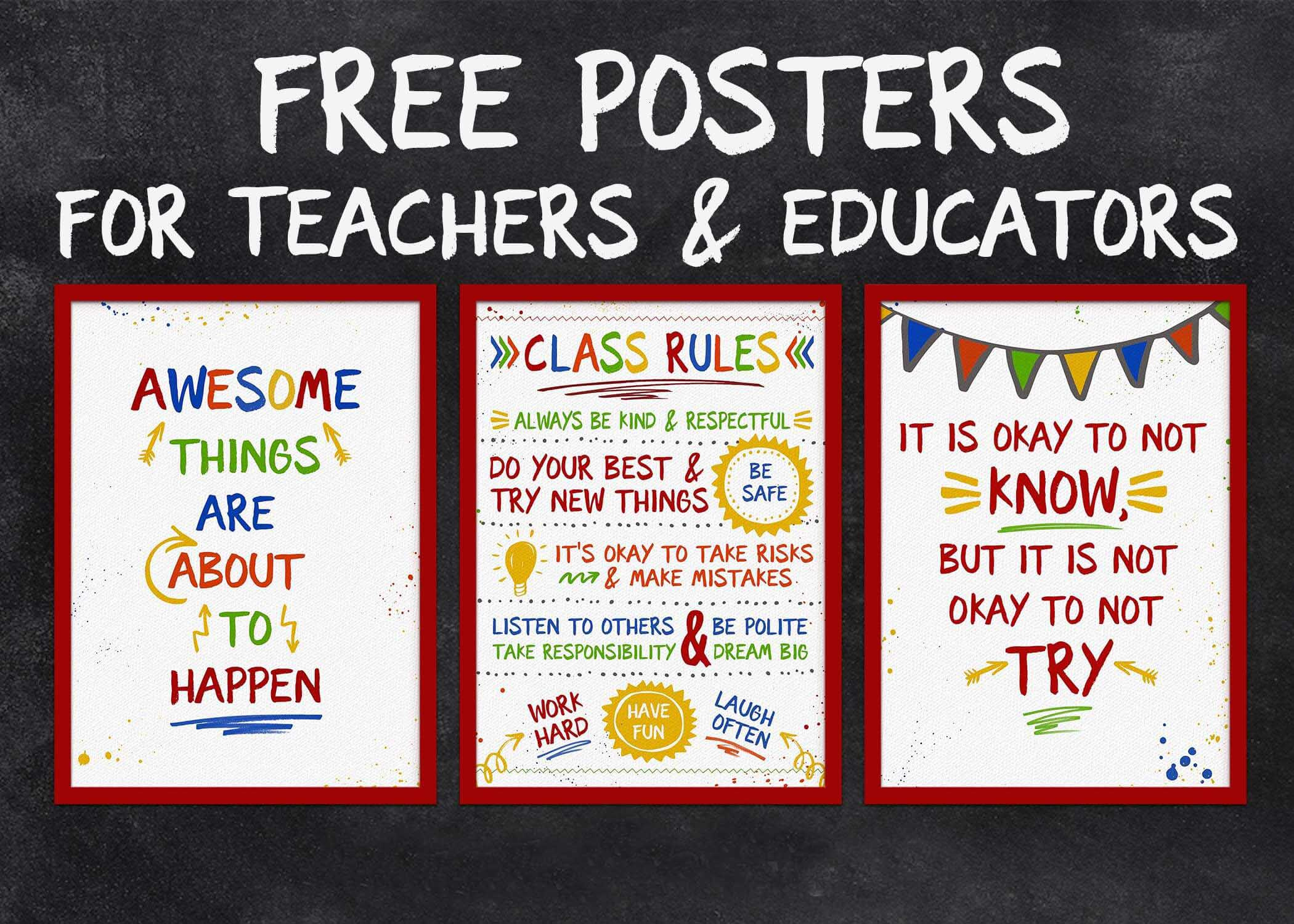 Free Classroom Posters - Ministering Printables for Free Printable Posters For Teachers