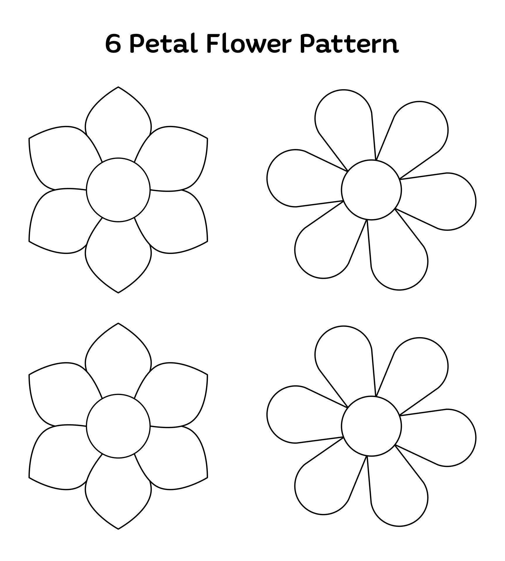Free Clipart: Flower Love Five Petal Template | Baj - Clip Art with 5 Petal Flower Template Free Printable