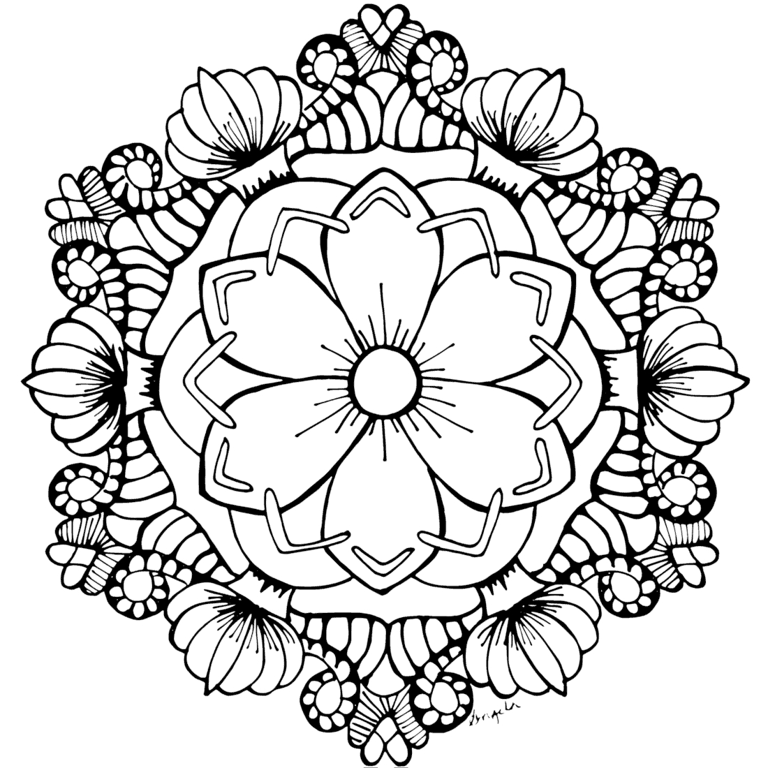 Free Coloring Pages For You To Print - Monday Mandala - Worksheets within Free Printable Mandalas