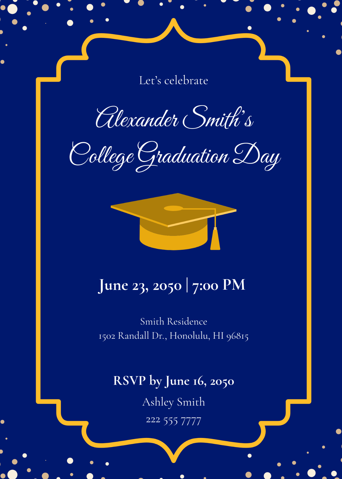 Free Creative Graduation Invitation Template To Edit Online pertaining to Free Printable Graduation Invitations