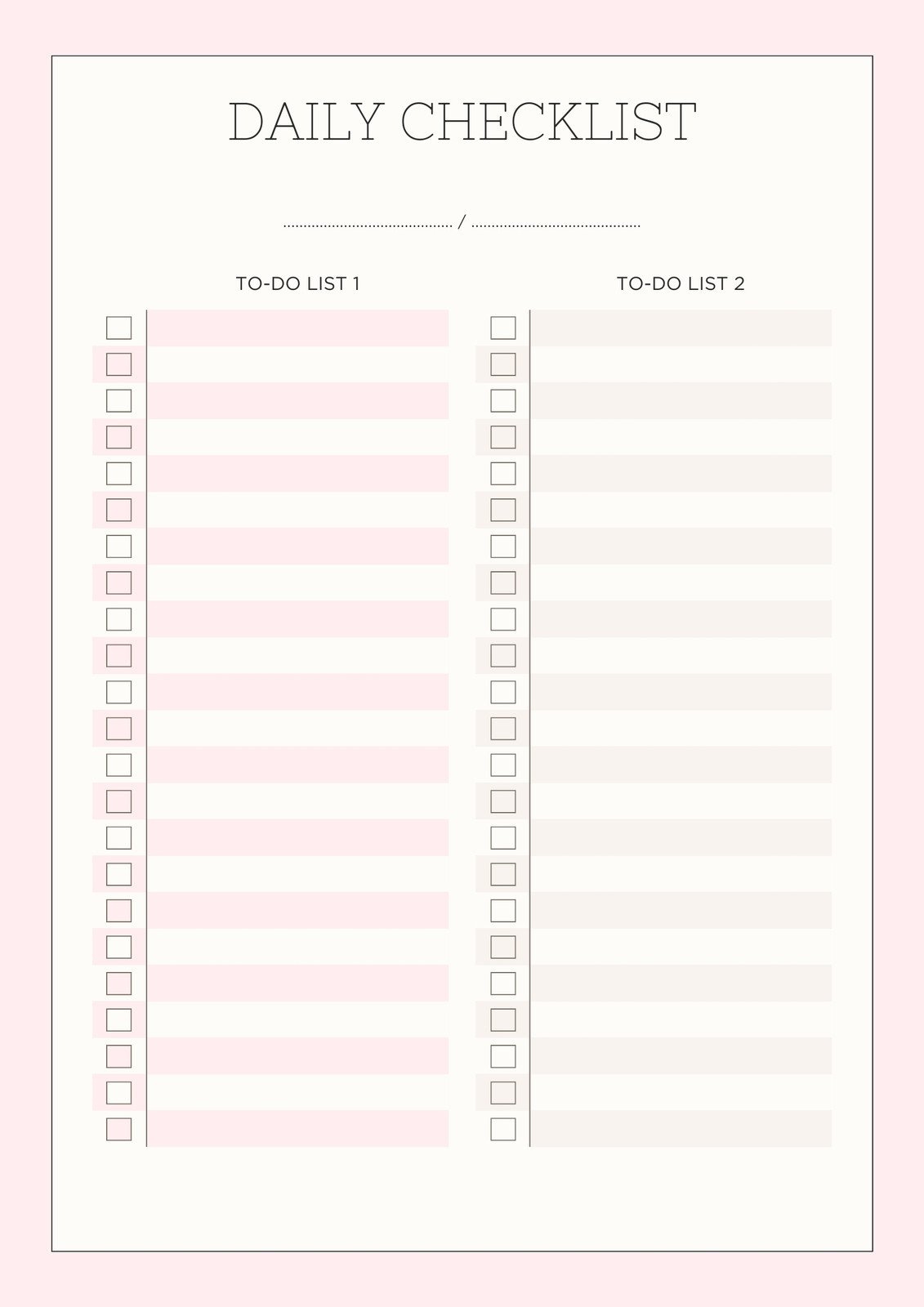 Free, Custom Downloadable Checklist Templates | Canva with regard to Free Printable Checklist