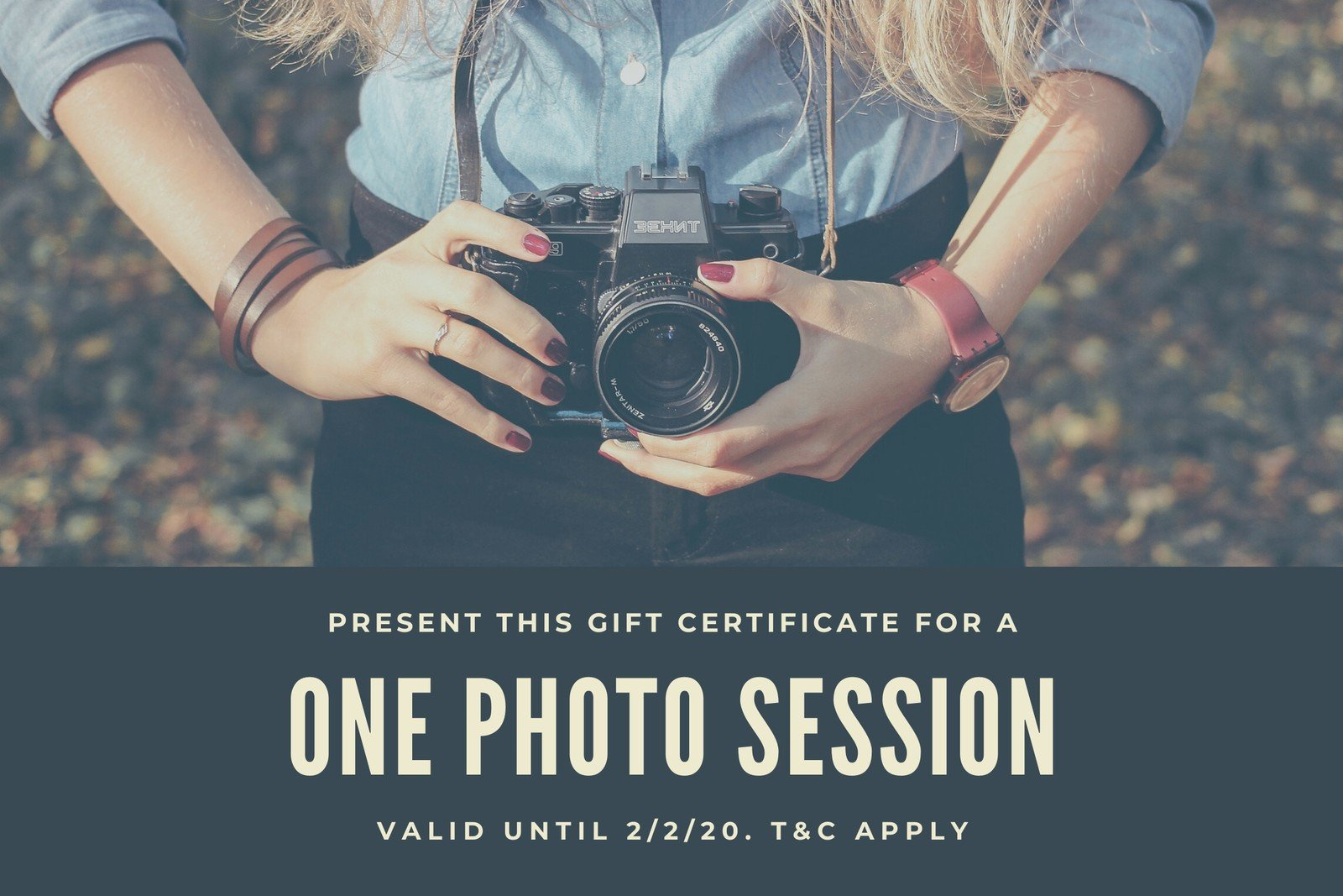 Free Custom Photography Gift Certificate Templates | Canva in Free Printable Photography Gift Certificate Template