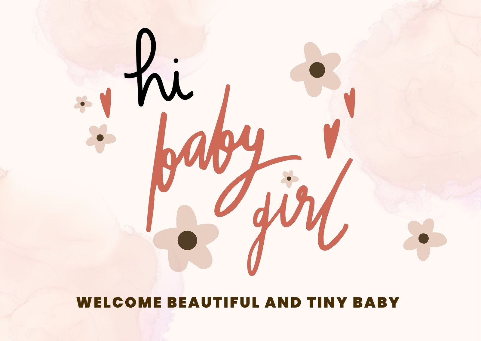 Free Custom Printable Baby Shower Card Templates | Canva throughout Congratulations On Your Baby Girl Free Printable Cards