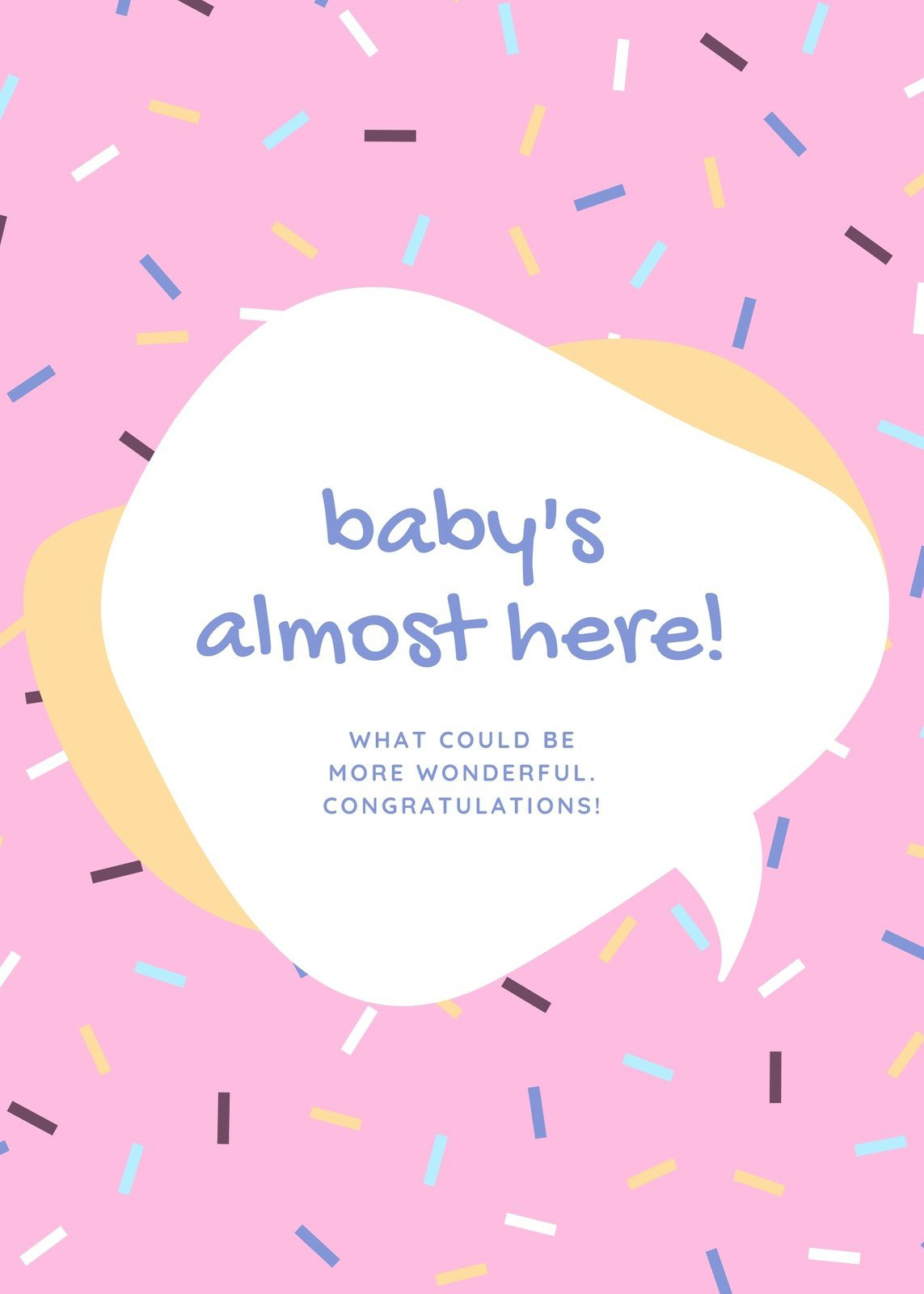 Free Custom Printable Baby Shower Card Templates | Canva within Free Printable Congratulations Baby Cards