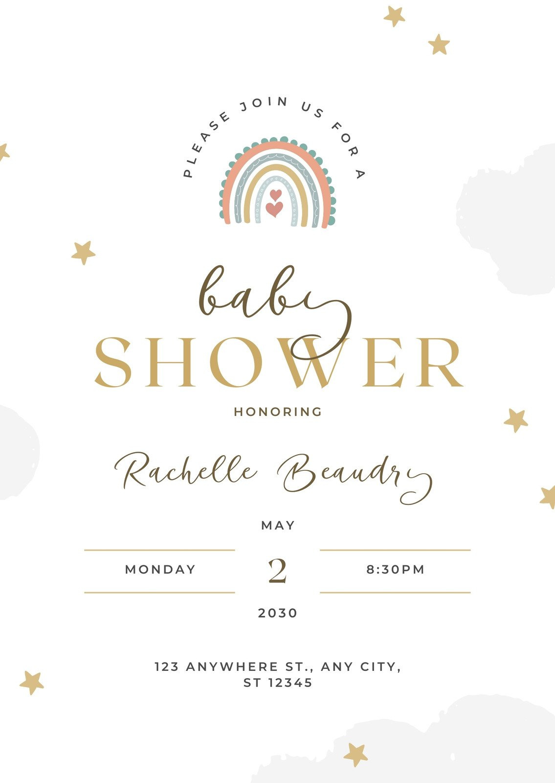 Free, Custom Printable Baby Shower Invitation Templates | Canva inside Free Baby Shower Invitation Maker Online Printable