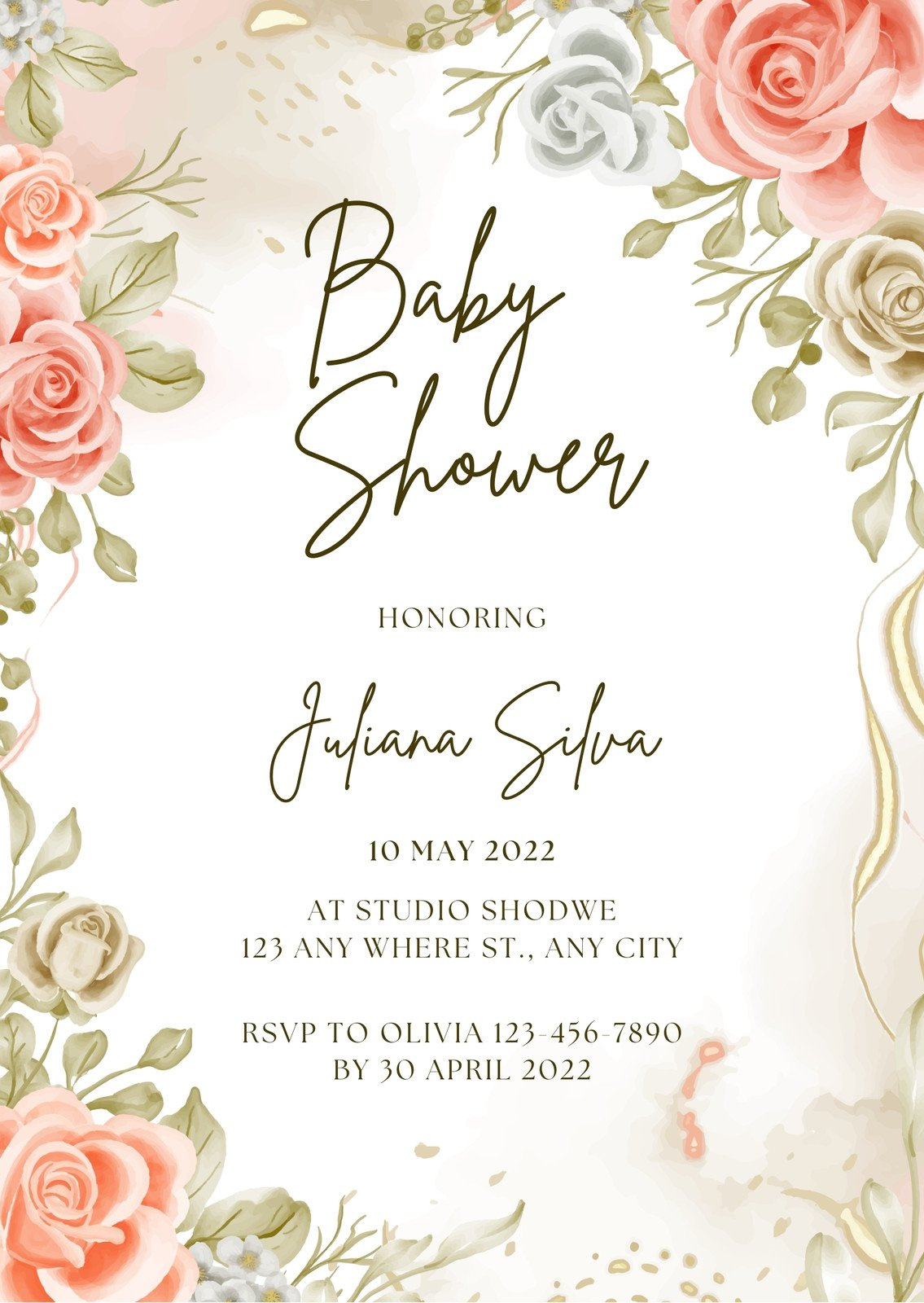 Free, Custom Printable Baby Shower Invitation Templates | Canva inside Free Printable Baby Shower Invitation Maker