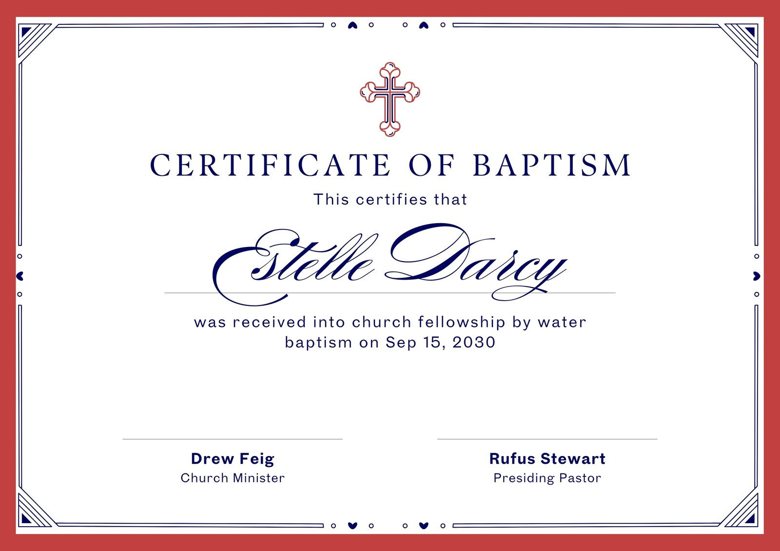 Free Custom Printable Baptismal Certificate Templates | Canva with regard to Free Printable Baptism Certificate