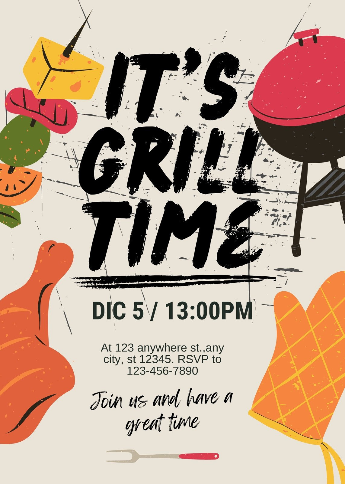 Free Custom Printable Cookout Invitation Templates | Canva with regard to Free Printable Cookout Invitations