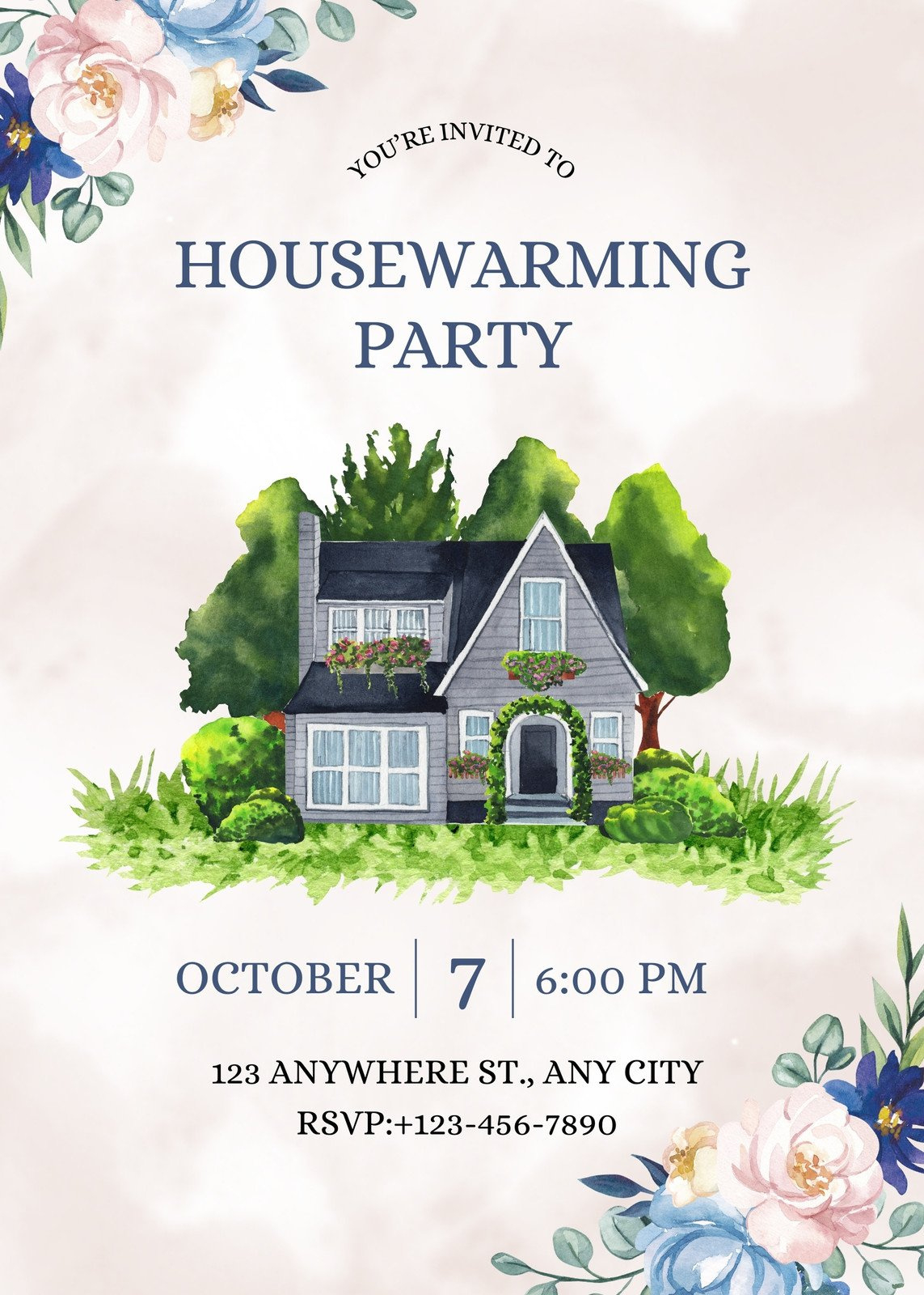 Free, Custom Printable Housewarming Invitation Templates | Canva pertaining to Free Printable Housewarming Invitations Cards