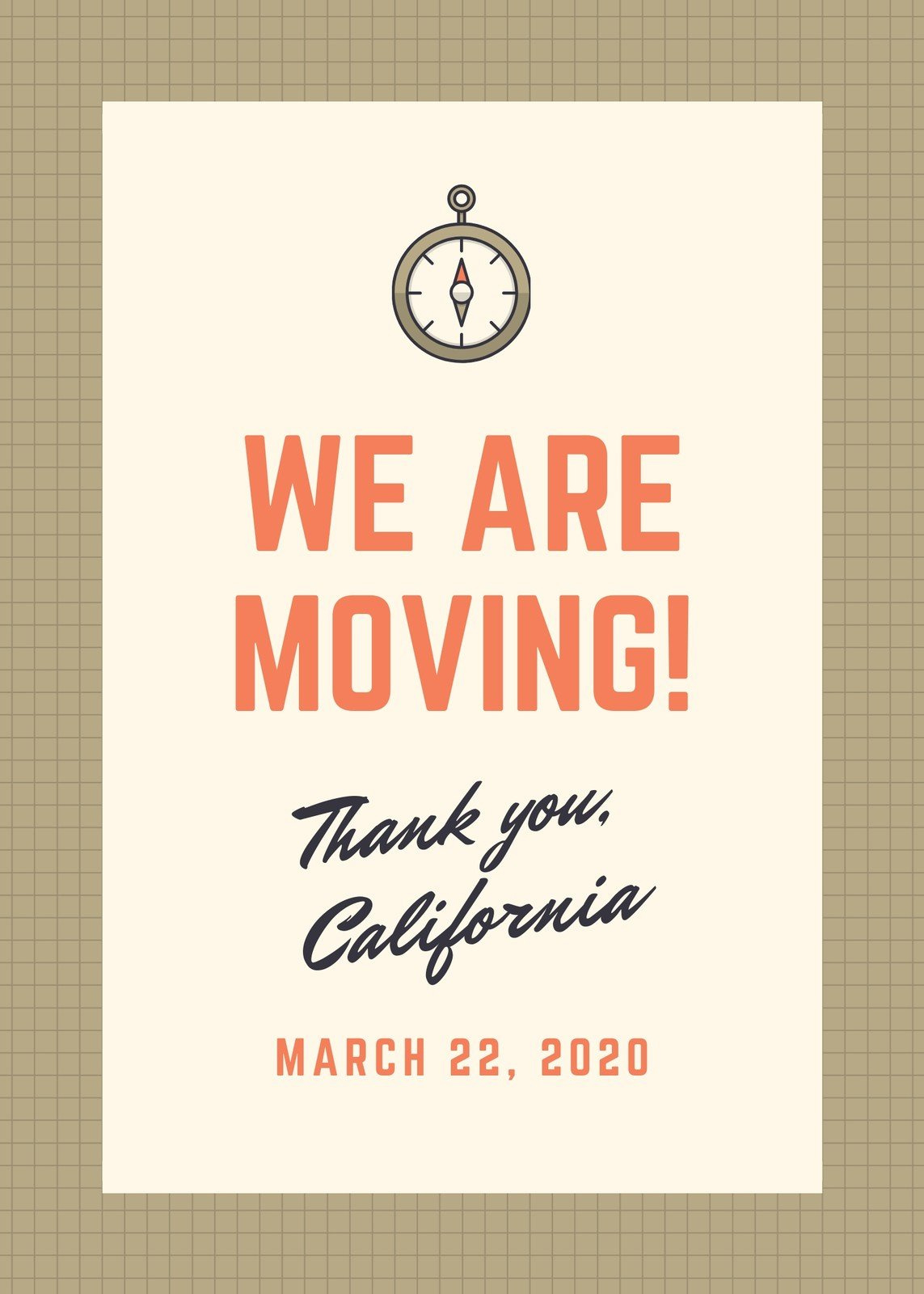 Free, Custom Printable Moving Announcement Templates | Canva intended for We Are Moving Cards Free Printable