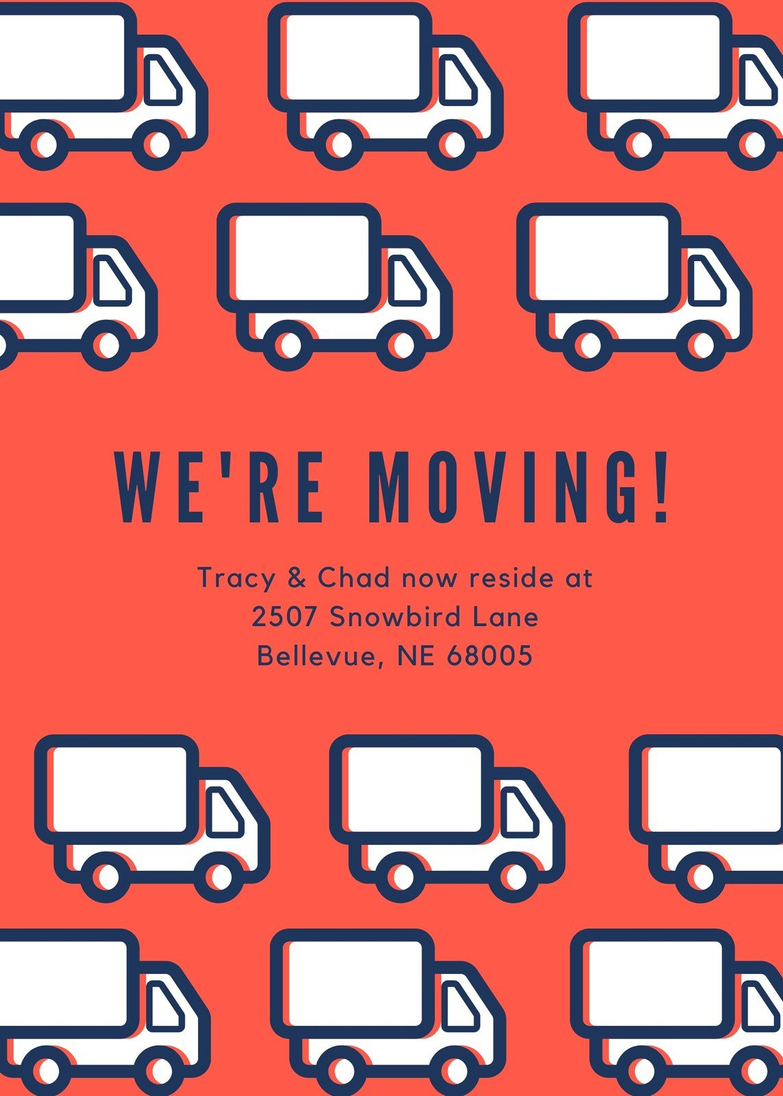 Free, Custom Printable Moving Announcement Templates | Canva pertaining to We Are Moving Cards Free Printable