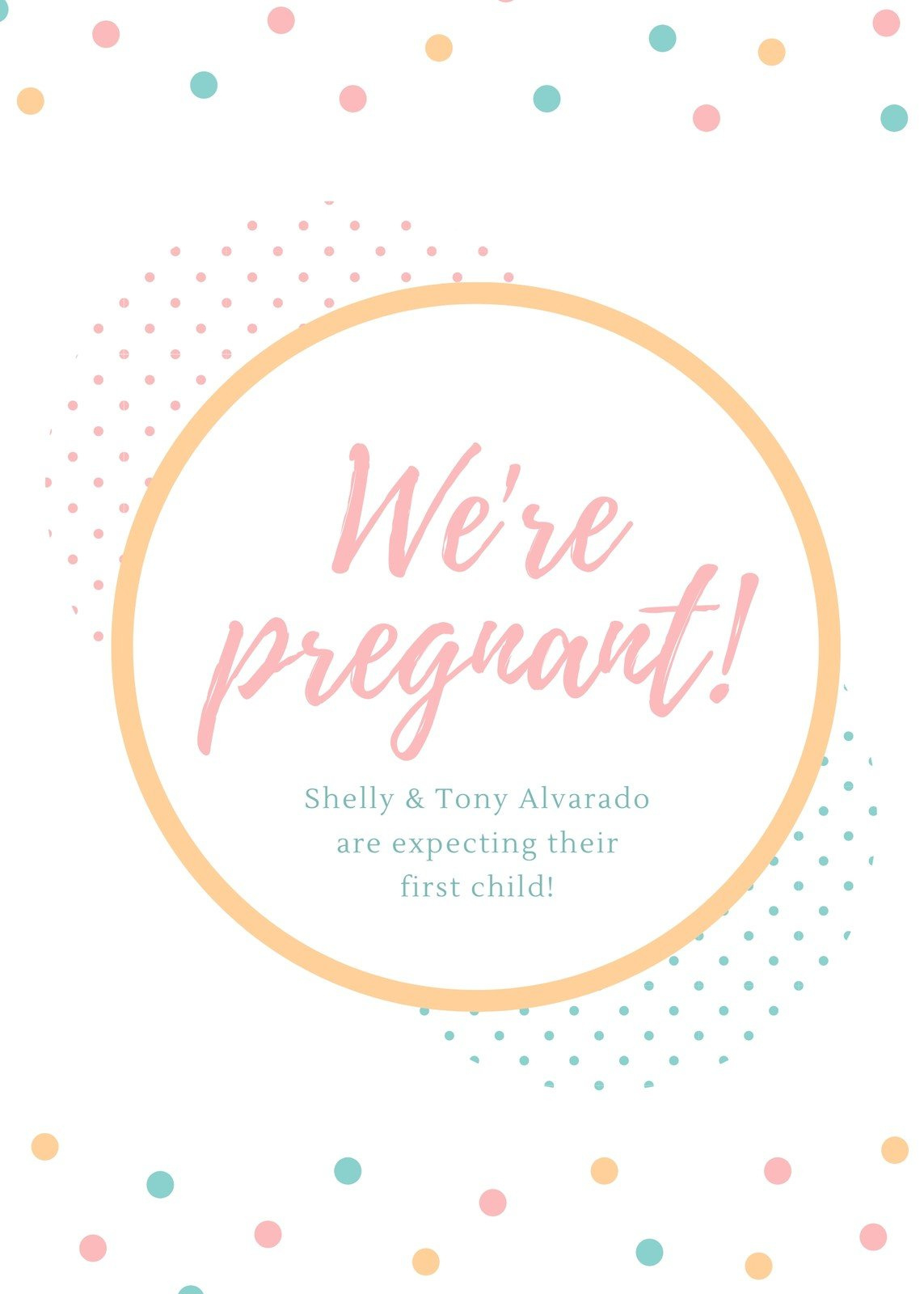Free, Custom Printable Pregnancy Announcement Templates | Canva with regard to Free Printable Baby Announcement Templates