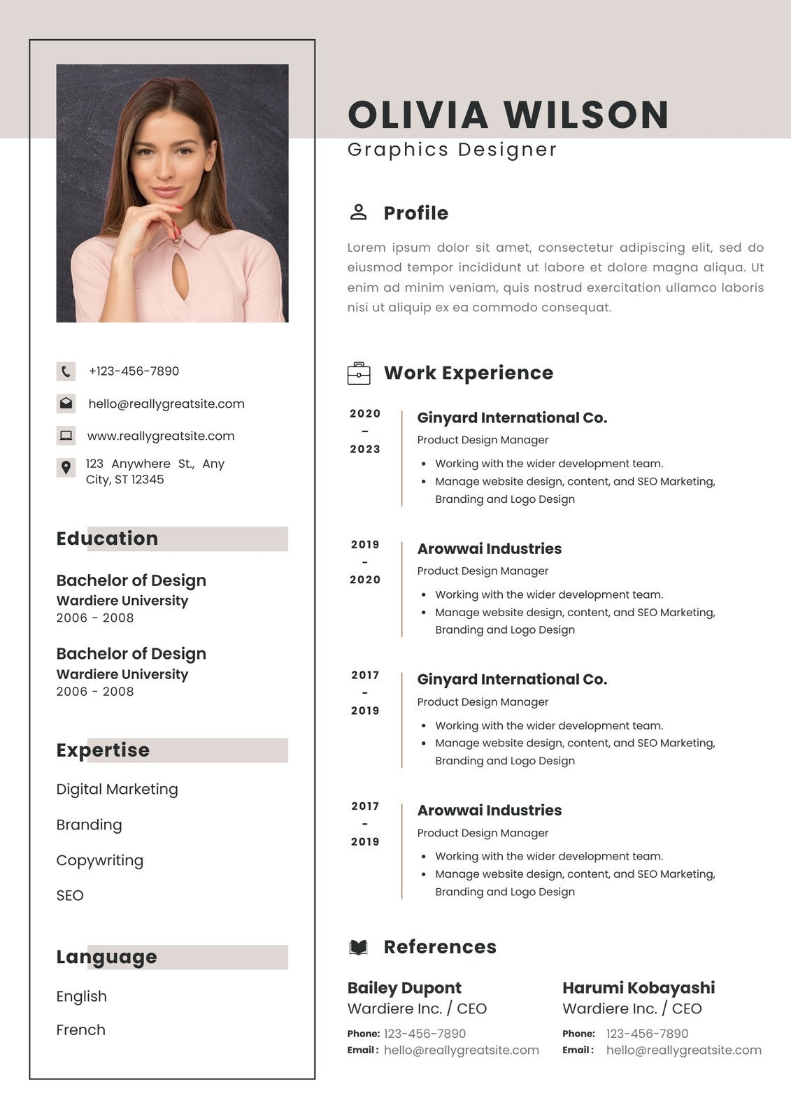 Free Custom Printable Professional Resume Templates | Canva in Free Printable Professional Resume Templates