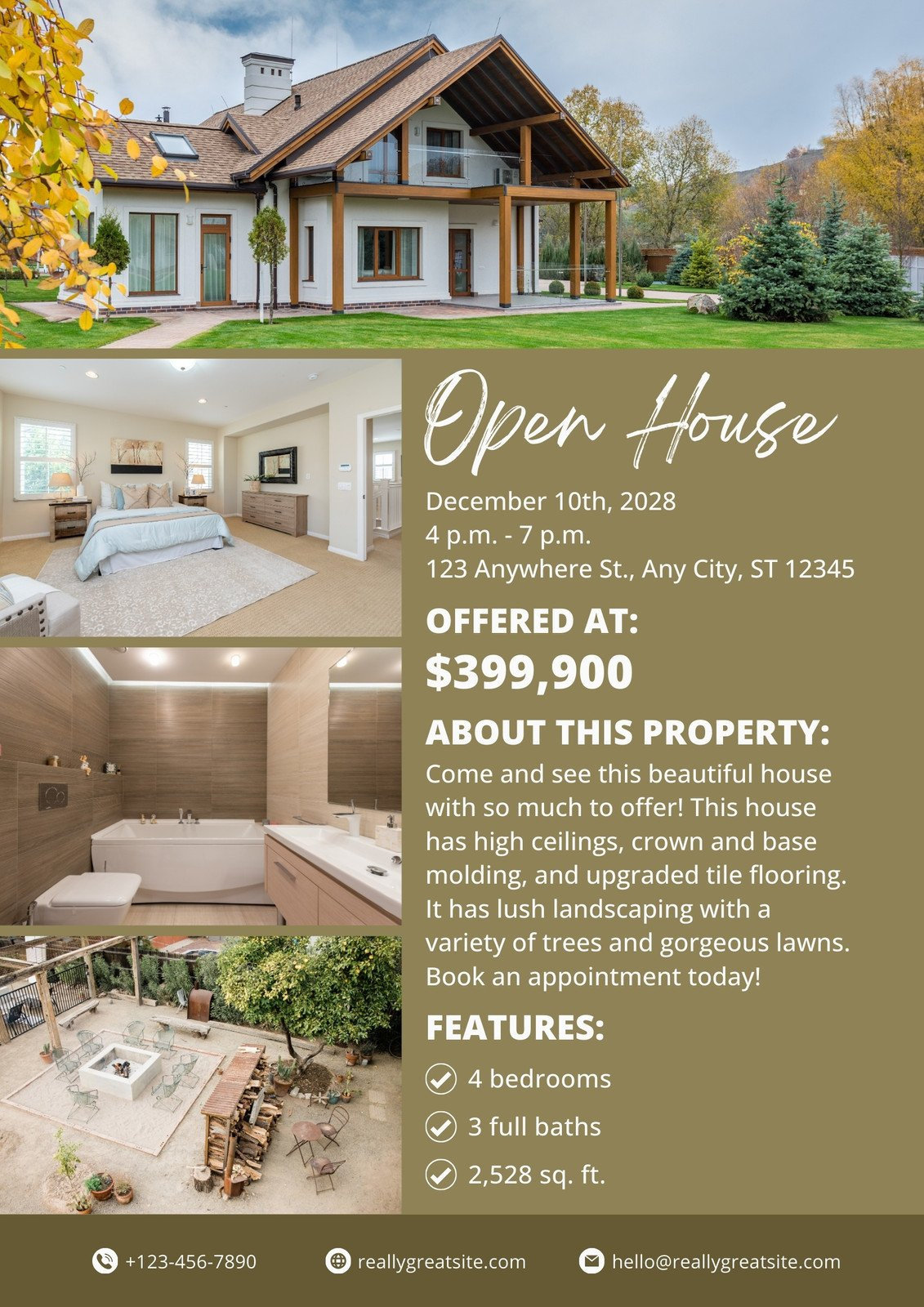 Free Custom Printable Real Estate Flyer Templates | Canva pertaining to Free Printable Real Estate Flyer Templates