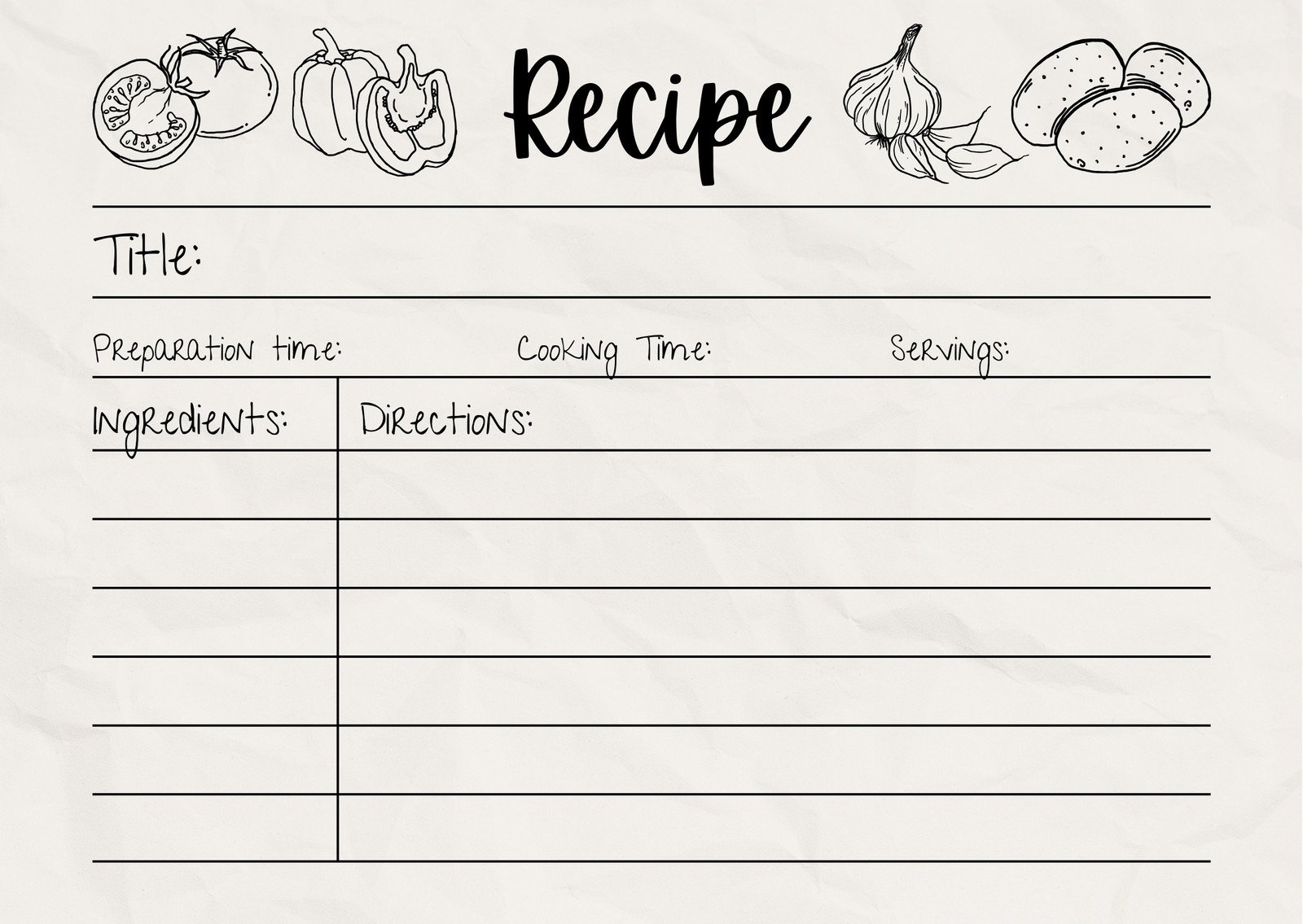 Free, Custom Printable Recipe Card Templates Online | Canva inside Free Printable Recipe Page Template