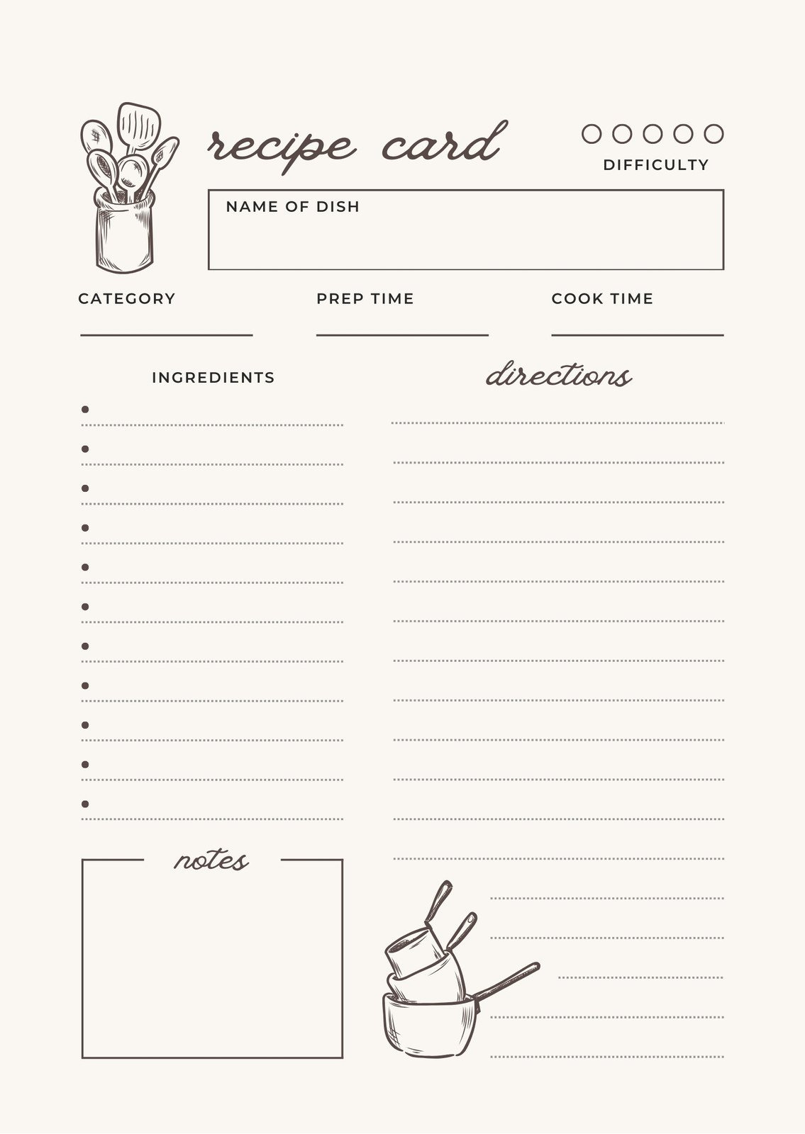 Free, Custom Printable Recipe Card Templates Online | Canva regarding Free Printable Recipe Page Template