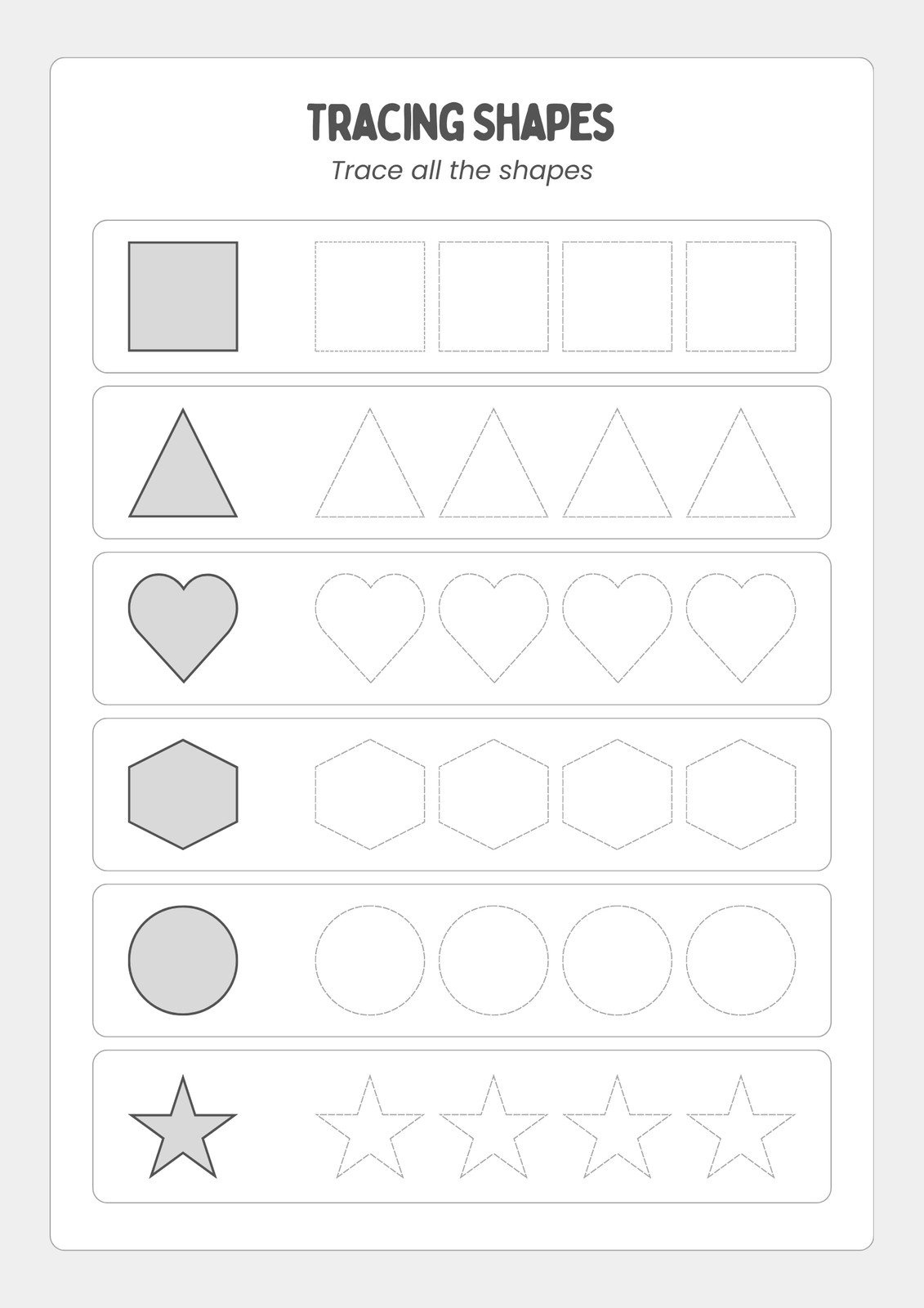Free Custom Printable Shapes Worksheet Templates | Canva for Free Printable Shapes Templates