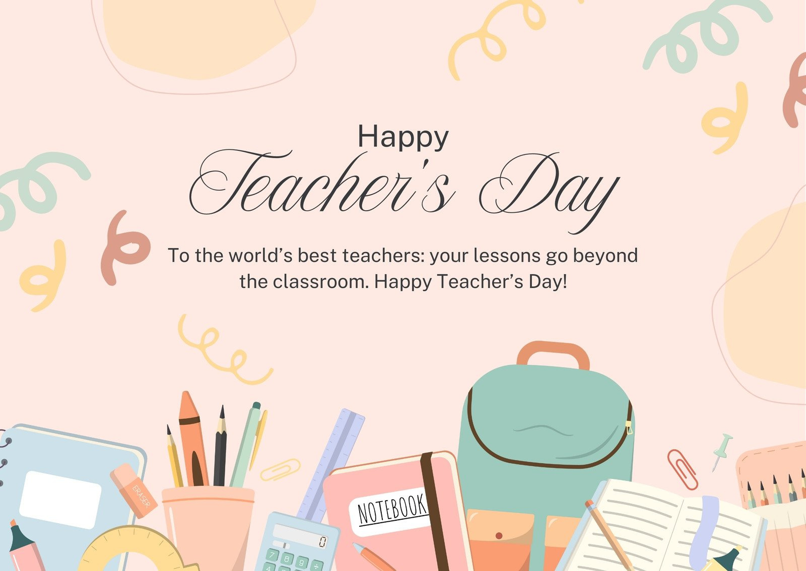 Free Custom Printable Teacher'S Day Card Templates | Canva in Free Printable Teacher'S Day Greeting Cards