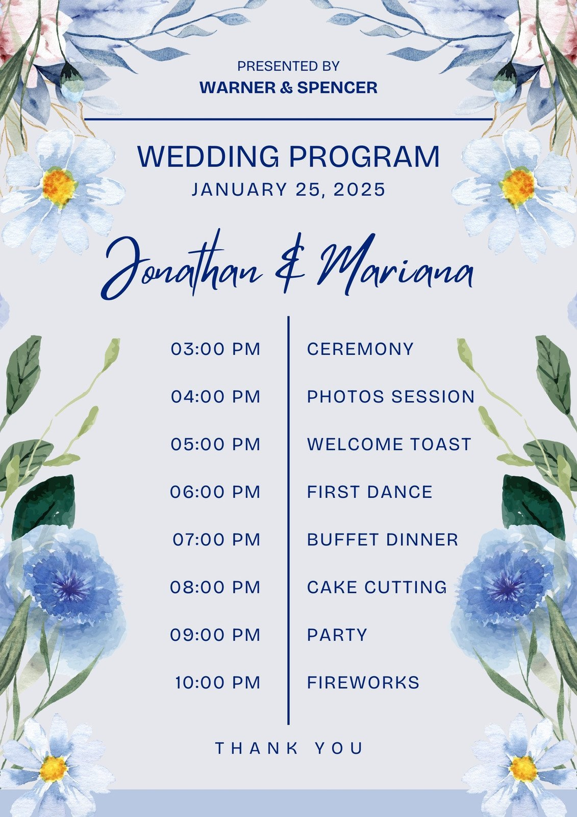 Free, Custom Printable Wedding Program Templates | Canva with regard to Free Printable Wedding Programs