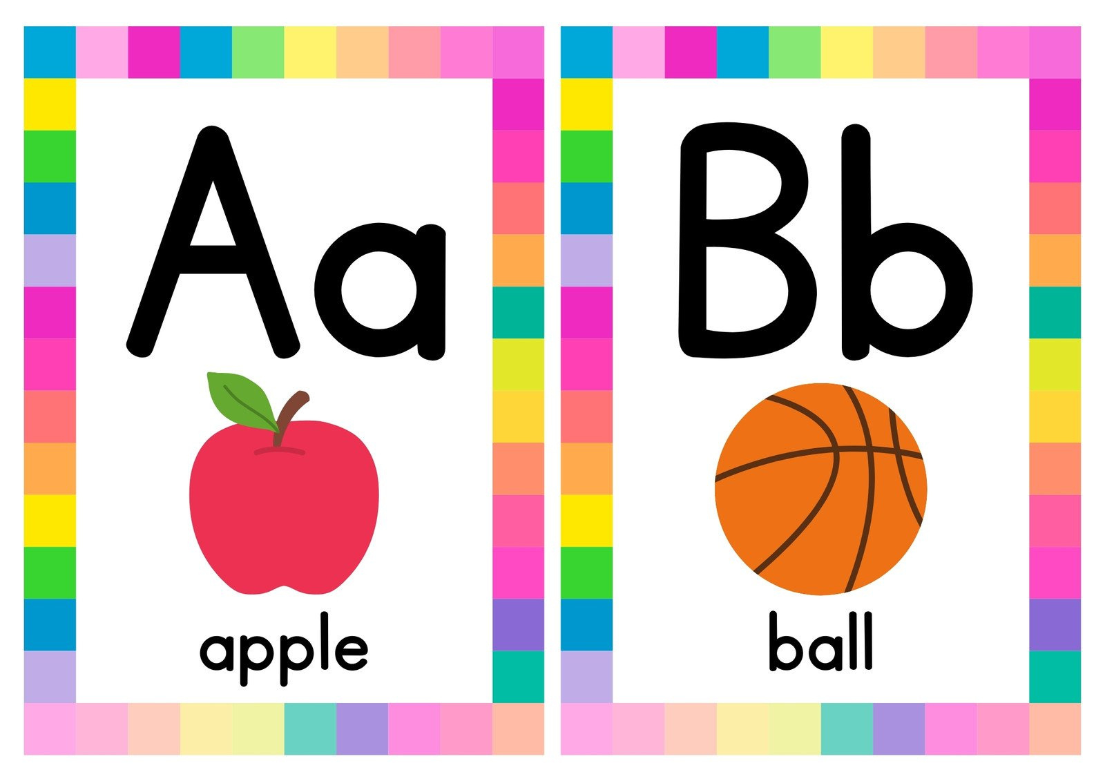 Free Customizable Alphabet Flashcard Templates | Canva throughout Free Printable Abc Flashcards With Pictures