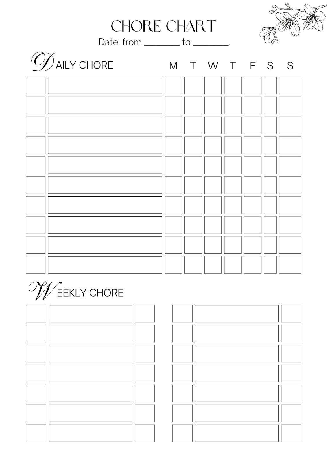 Free Customizable Chore Chart Templates To Print | Canva inside Free Printable Charts And Lists