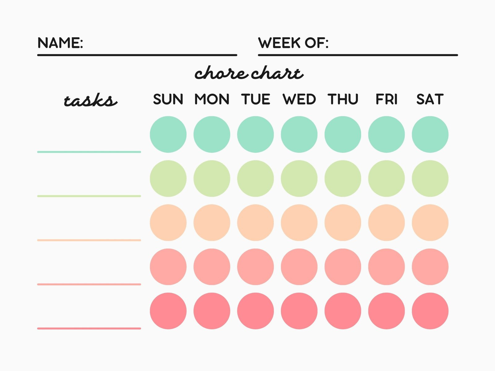 Free Customizable Chore Chart Templates To Print | Canva inside Free Printable Chore Chart Ideas