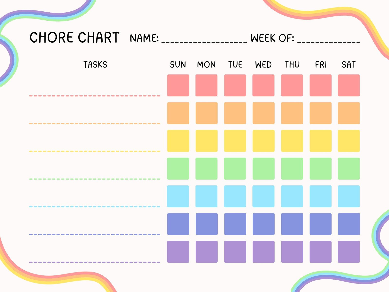 Free Customizable Chore Chart Templates To Print | Canva intended for Free Printable Chore Chart Ideas