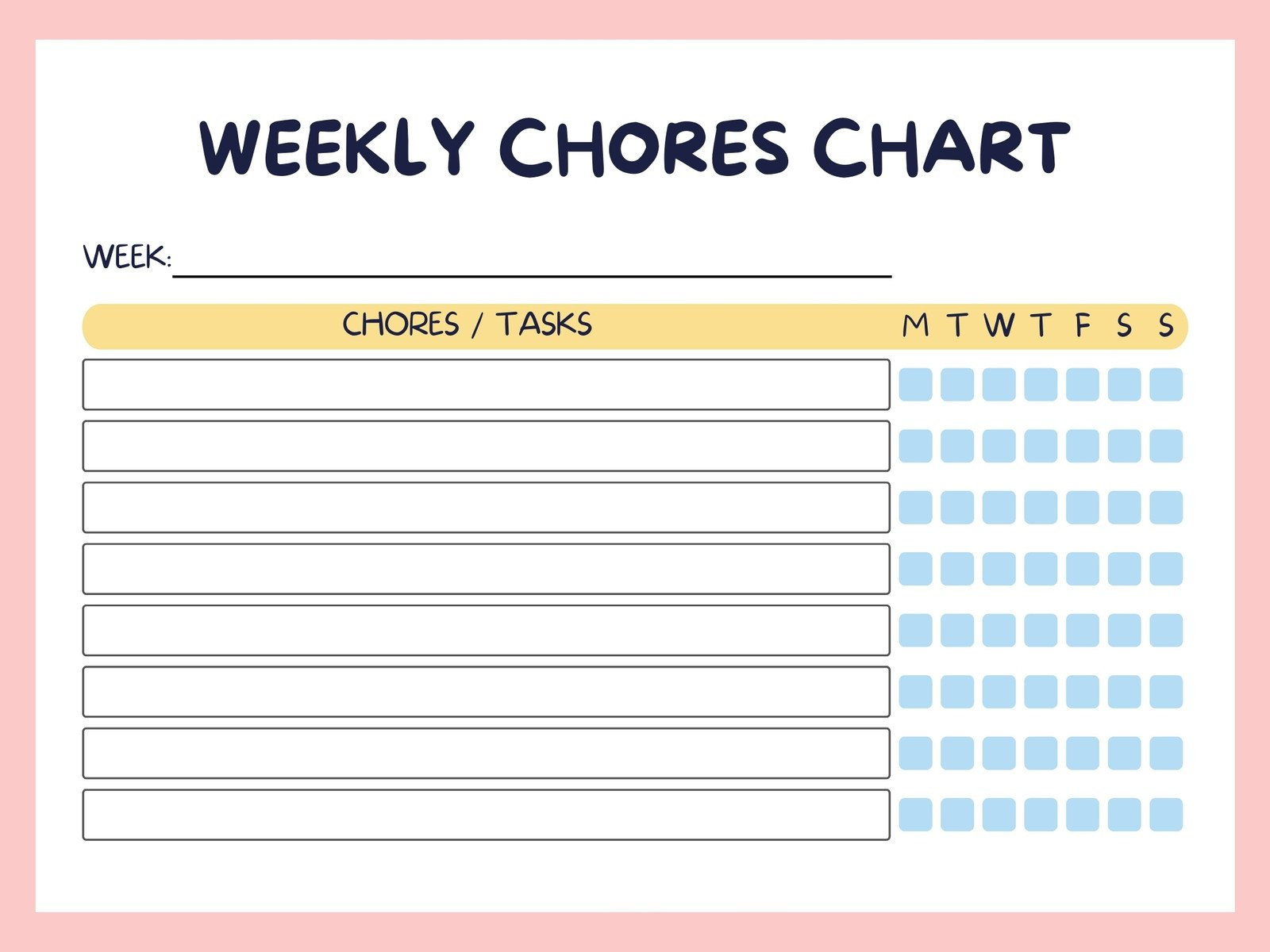 Free Customizable Chore Chart Templates To Print | Canva within Free Printable Teenage Chore Chart