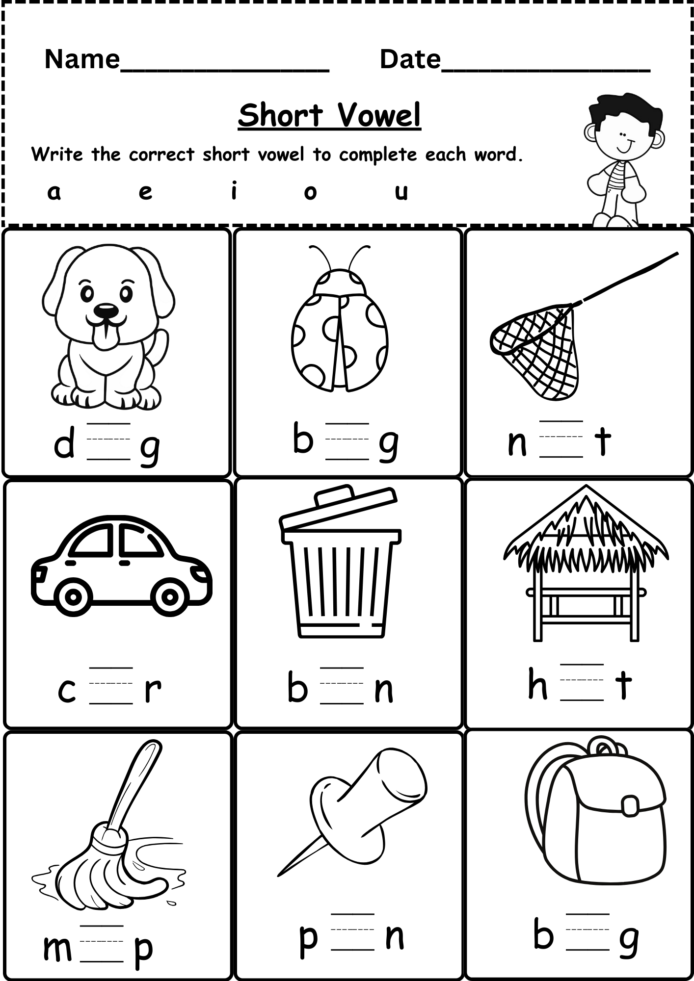 Free Cvc Worksheet Kindergarten - Downloadable Worksheets with Free Printable Cvc Worksheets