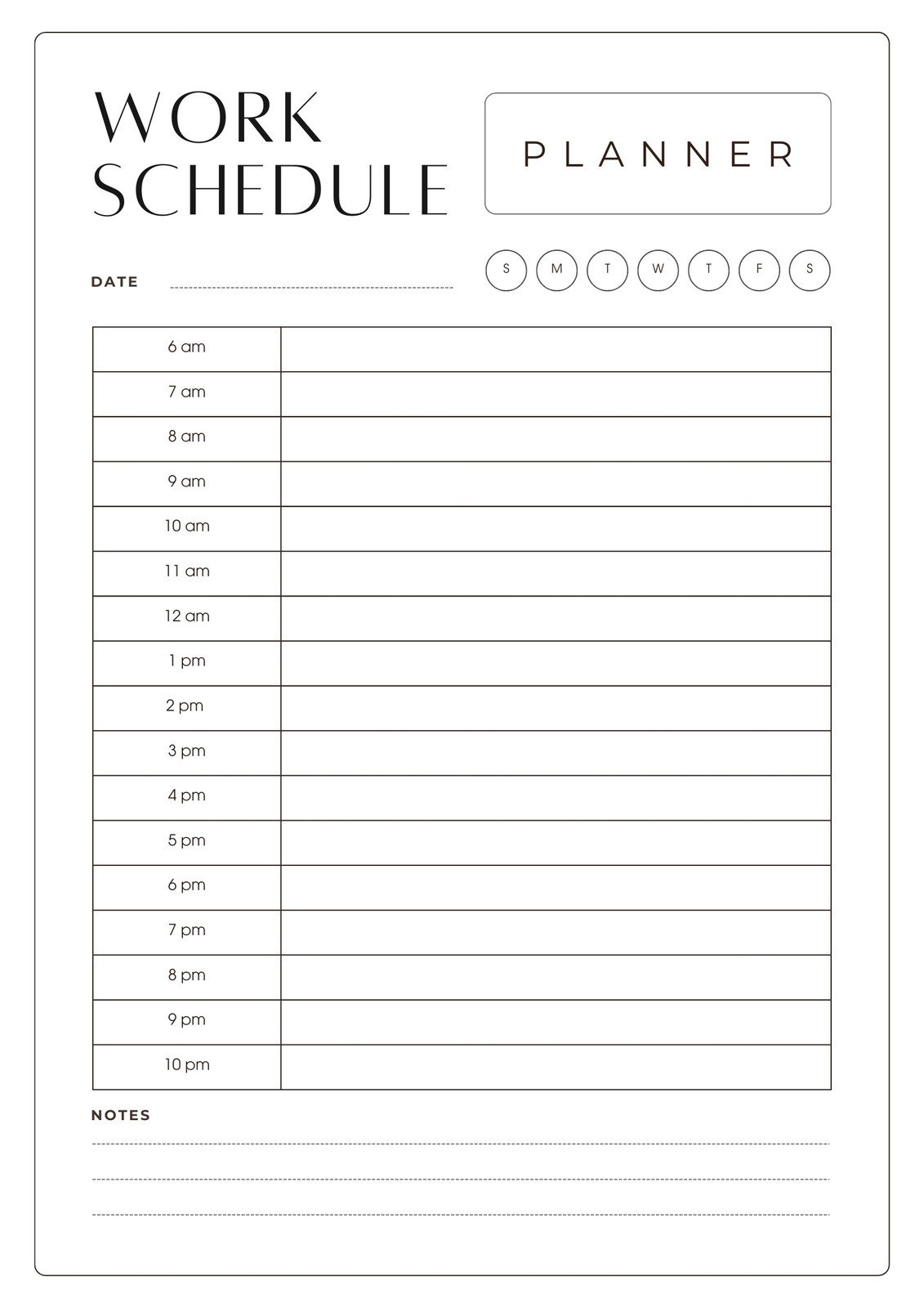 Free Daily Planner Templates To Customize | Canva with regard to Free Printable Blank Work Schedules