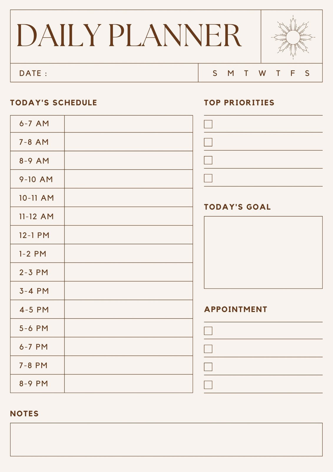 Free Daily Planner Templates To Customize | Canva with regard to Free Printable Daily Schedule