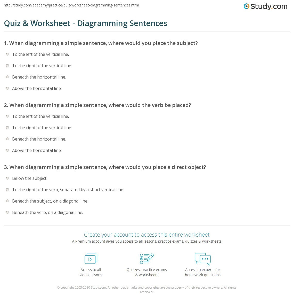 Free Diagramming Sentences Worksheets | Yourdictionary with regard to Free Printable Sentence Diagramming Worksheets