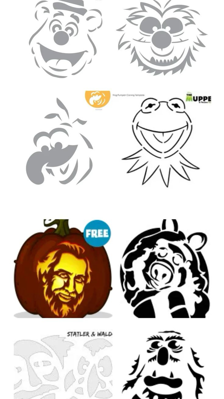 Free Disney'S The Muppets Pumpkin Carving Halloween Template Stencils intended for Free Elmo Pumpkin Pattern Printable
