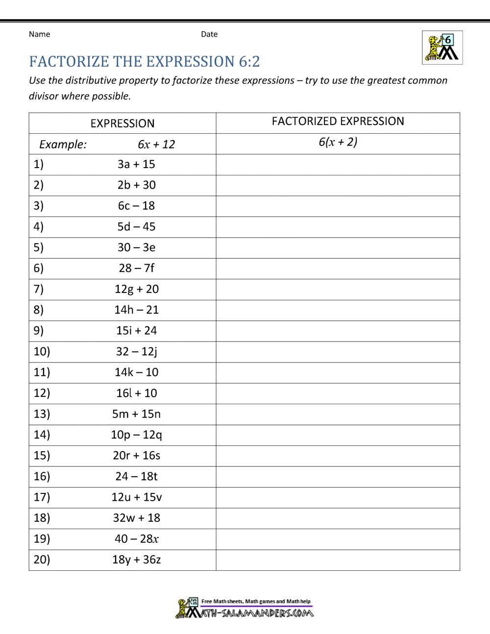 Free Distributive Property Worksheet Printable, Download Free throughout Free Printable Distributive Property Worksheets