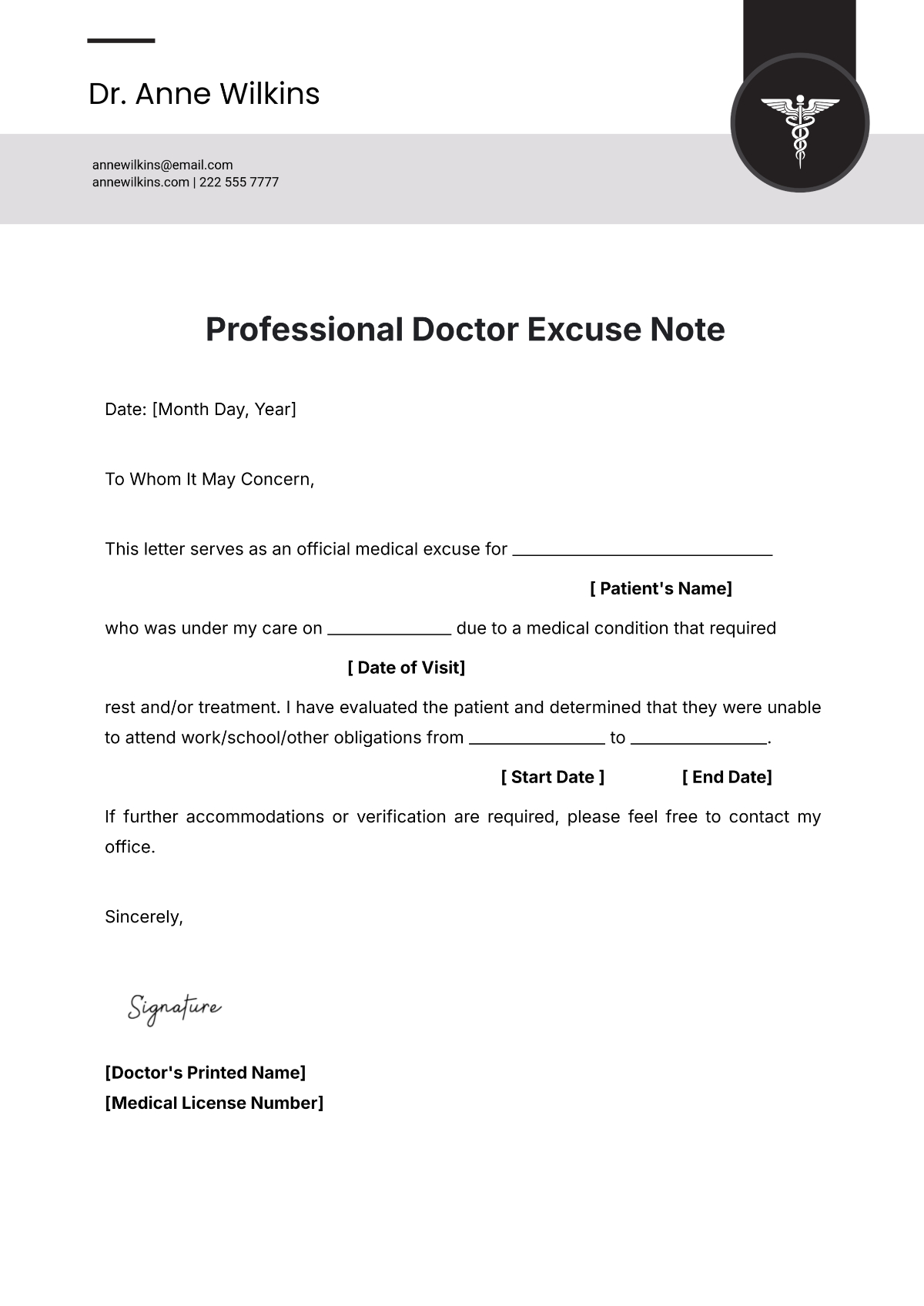 Free Doctor Note Templates To Edit Online throughout Free Printable Doctor Notes