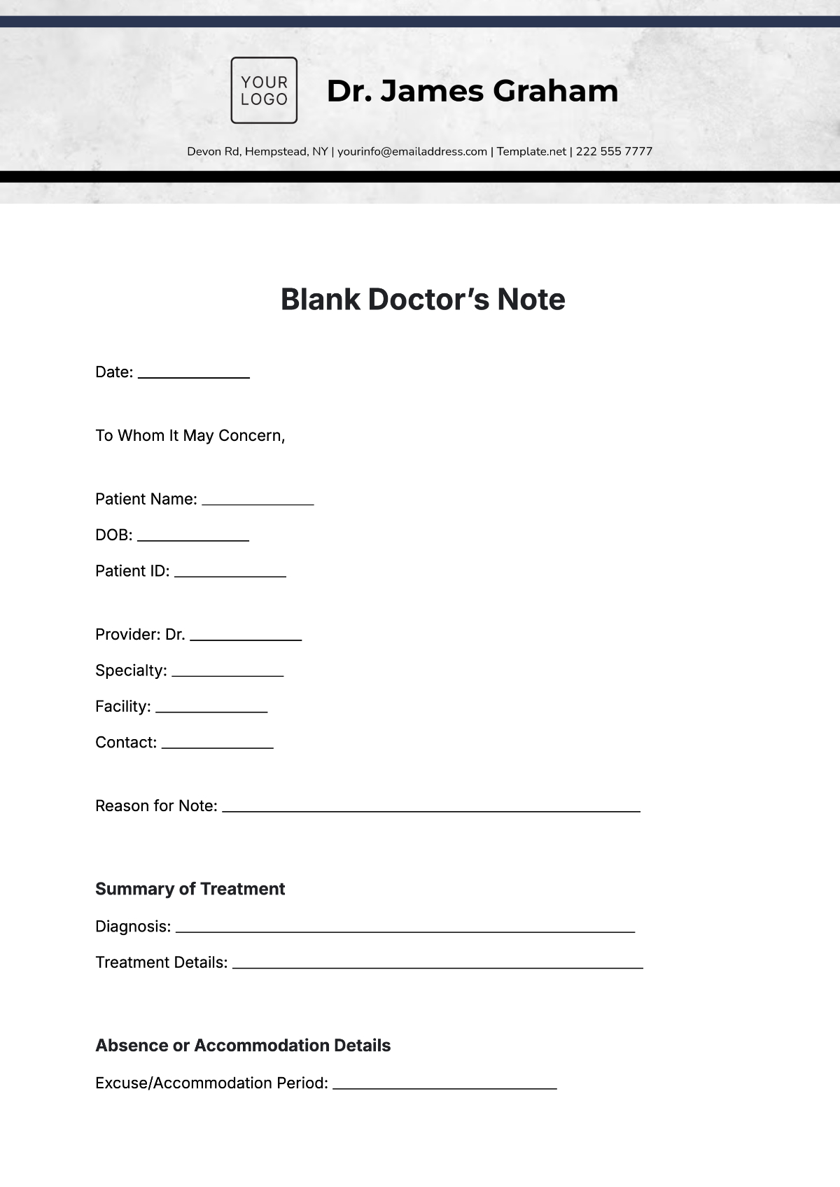 Free Doctor Note Templates To Edit Online throughout Printable Fake Doctors Notes Free