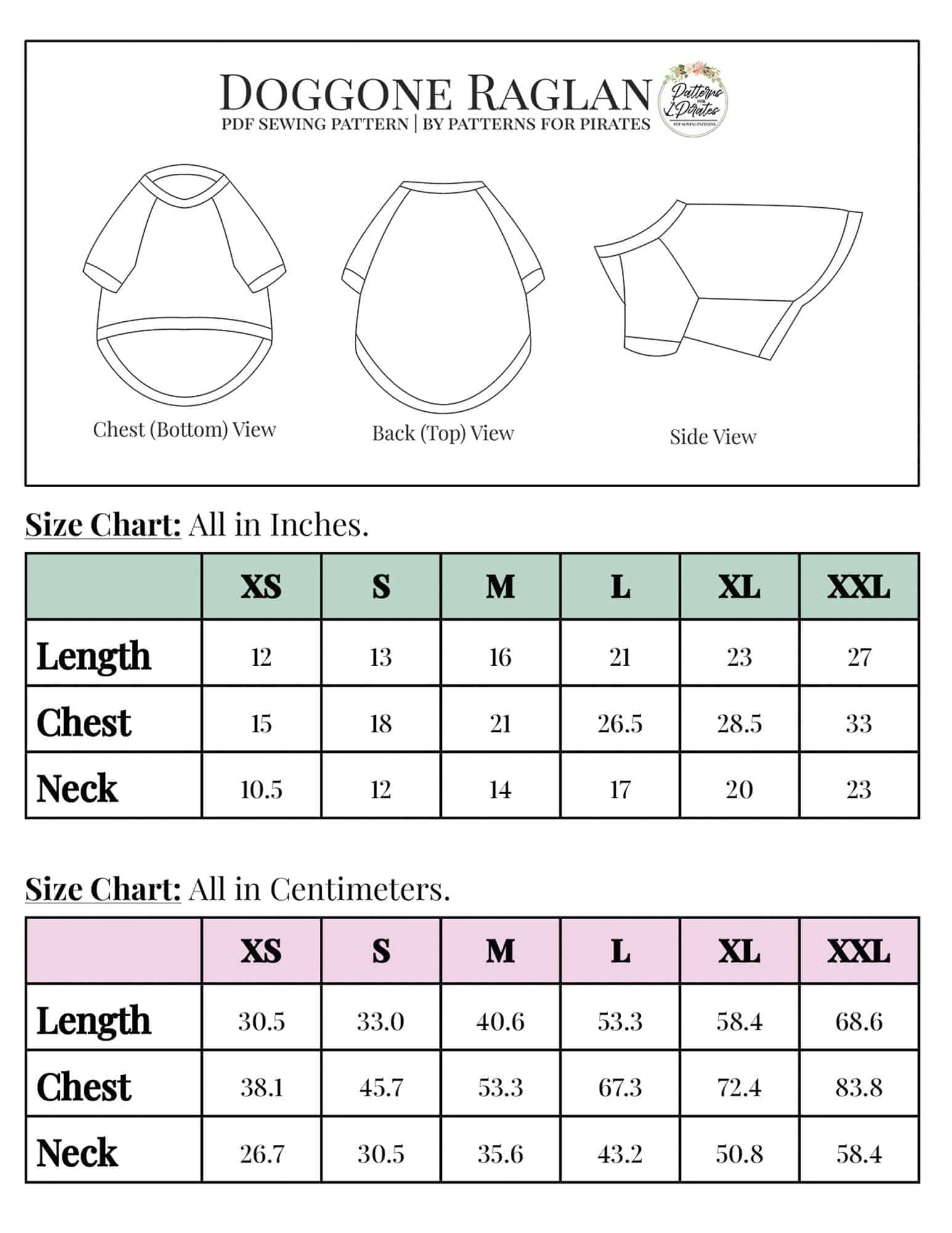 Free Dog Pattern Archives - Patterns For Pirates in Free Printable Sewing Patterns For Dog Clothes