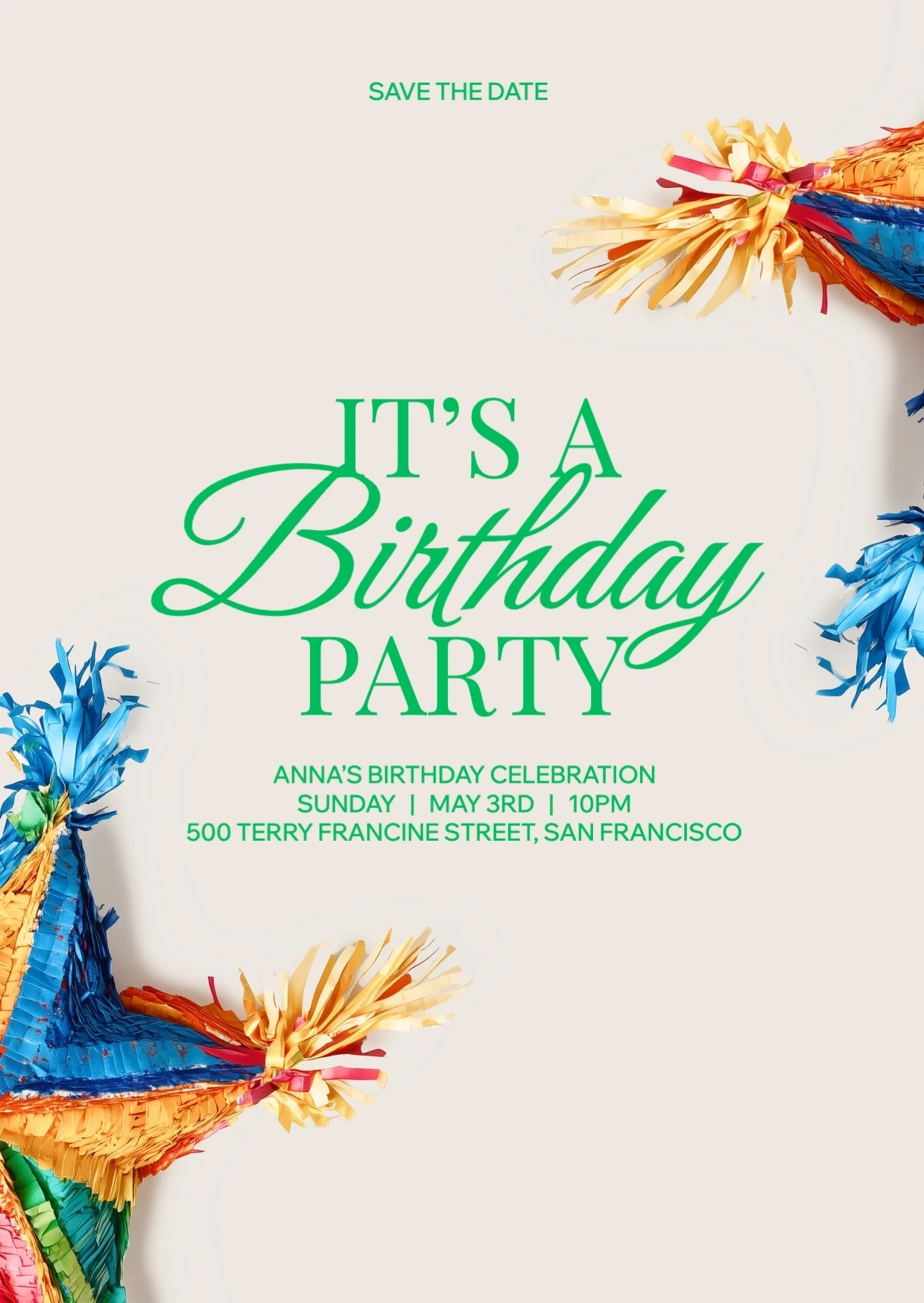 Free Downloadable Birthday Save The Date Templates | Wixel regarding Free Printable Save The Date Birthday Invitations