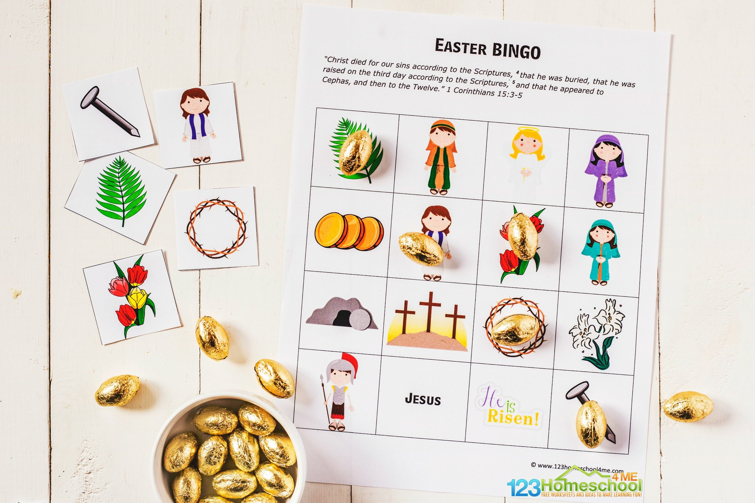 Free Easter Bingo Printable Game in Free Printable Religious Easter Bingo Cards