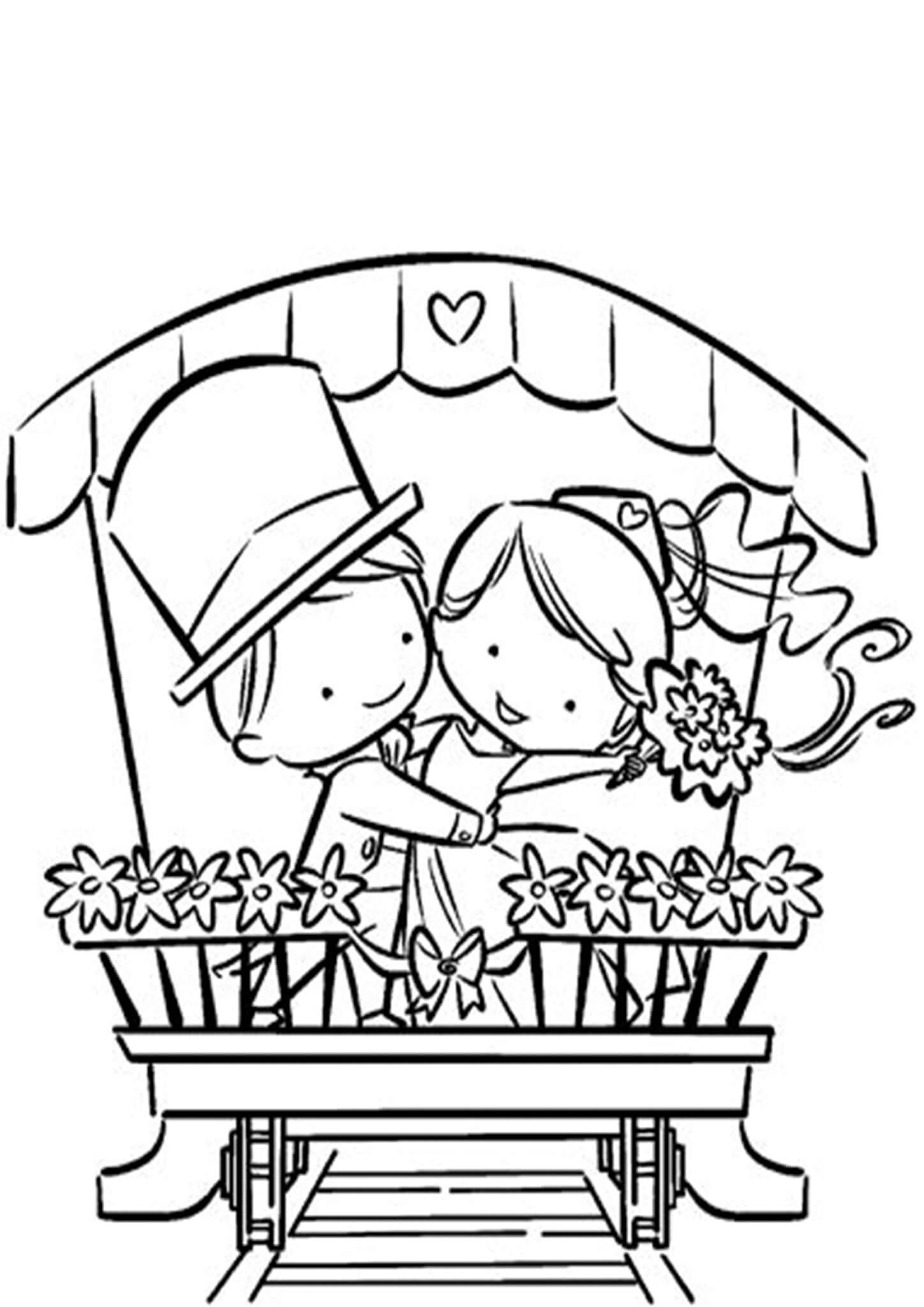 Free &amp;amp; Easy To Print Wedding Coloring Pages - Tulamama in Free Printable Personalized Wedding Coloring Book