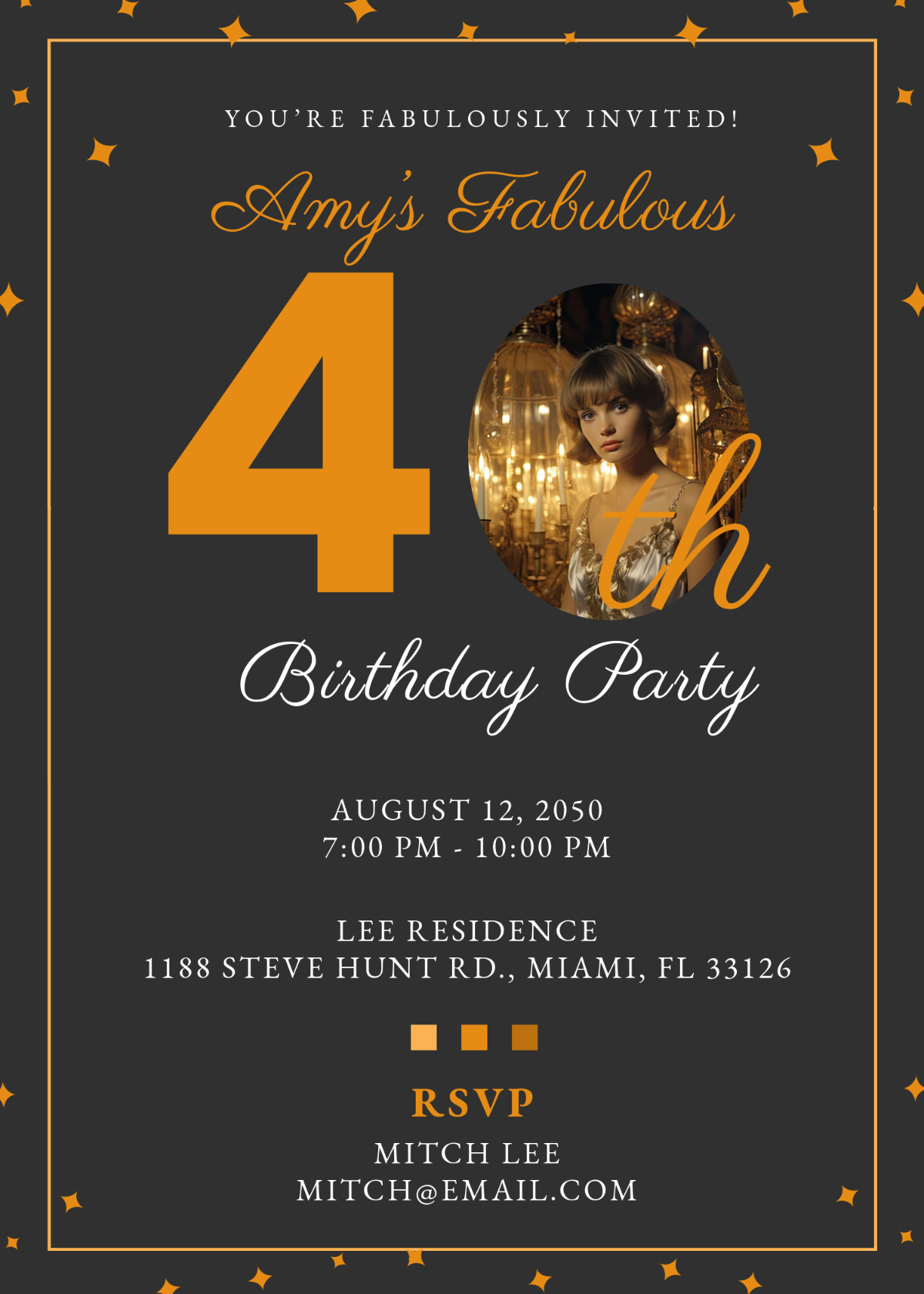 Free Editable Fabulous 40Th Birthday Invitation Template To Edit in Free Printable Surprise 40Th Birthday Party Invitations