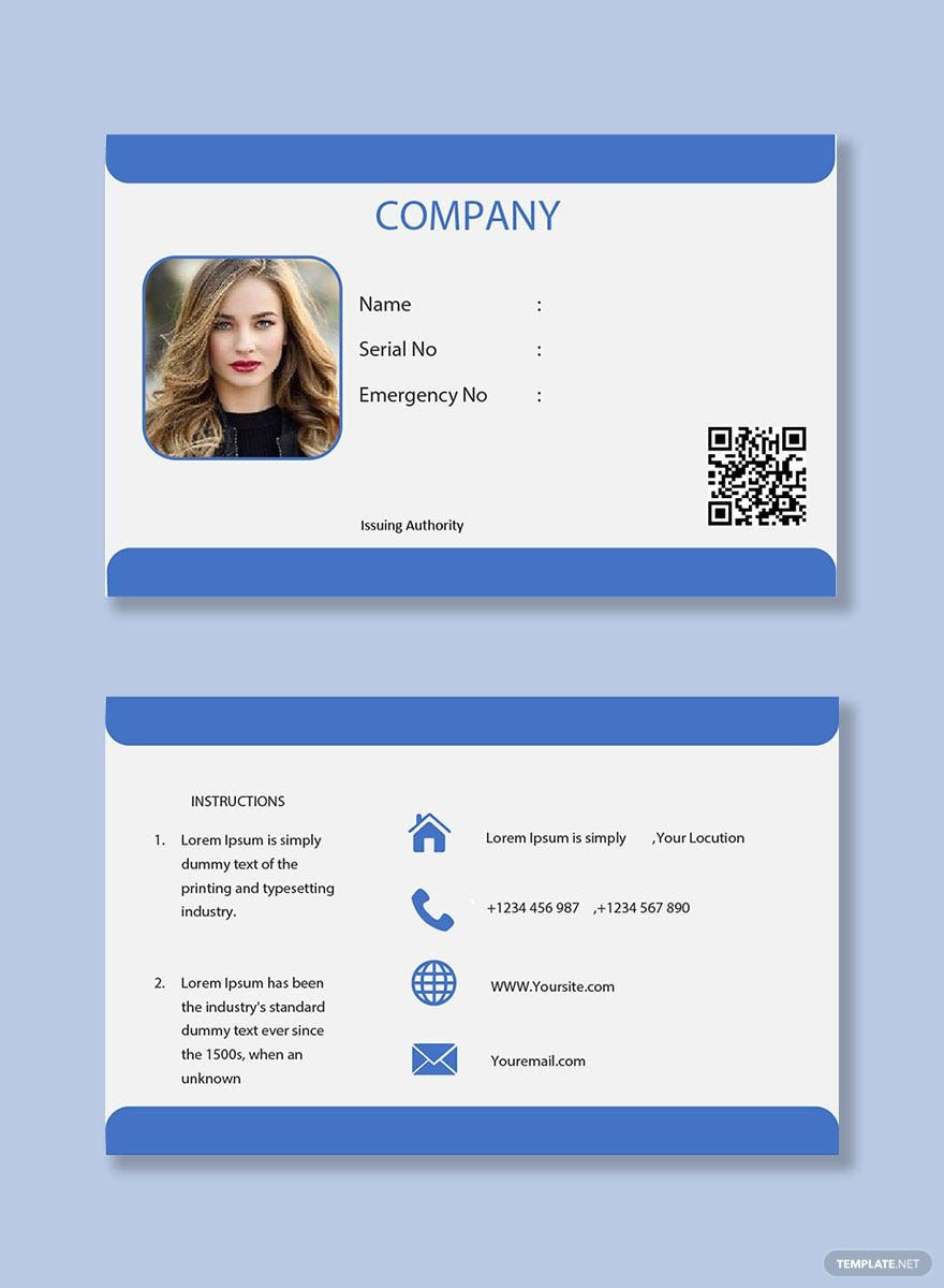 Free Editable Id Card Templates, And Printable within Free Printable Id Cards Templates